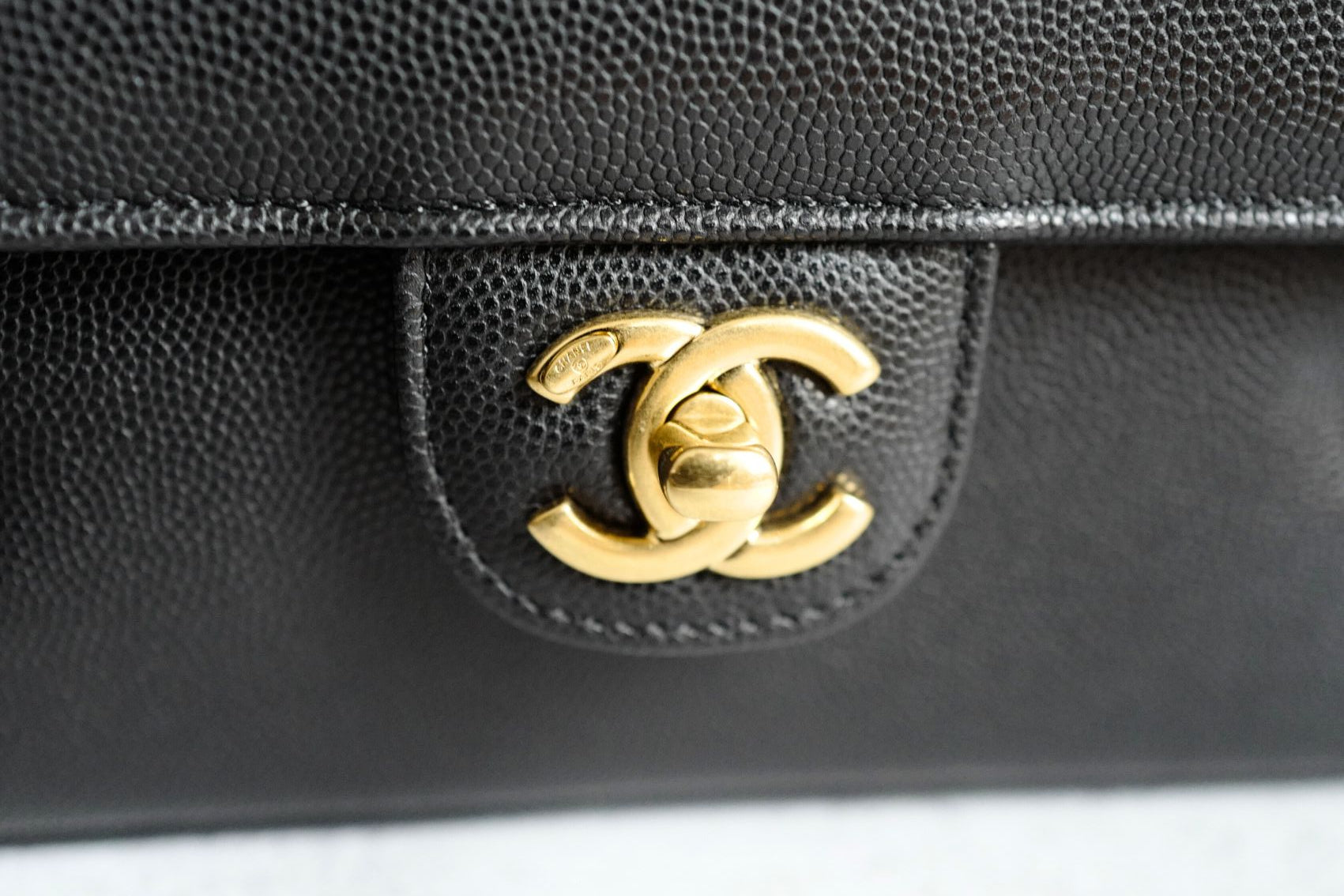 Chanel 26s Preppy Coco 22 Small Black Grained Shiny Calfskin With Gold Hardware