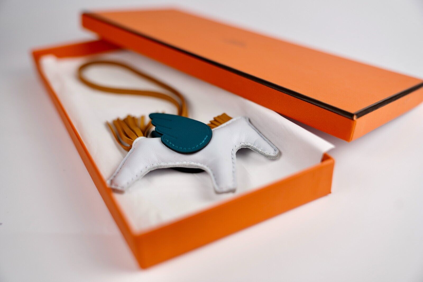 *BNIB* Hermes Rodeo Pegase PM Bag Charm Bleu Brume Sesame Vert Bosphore