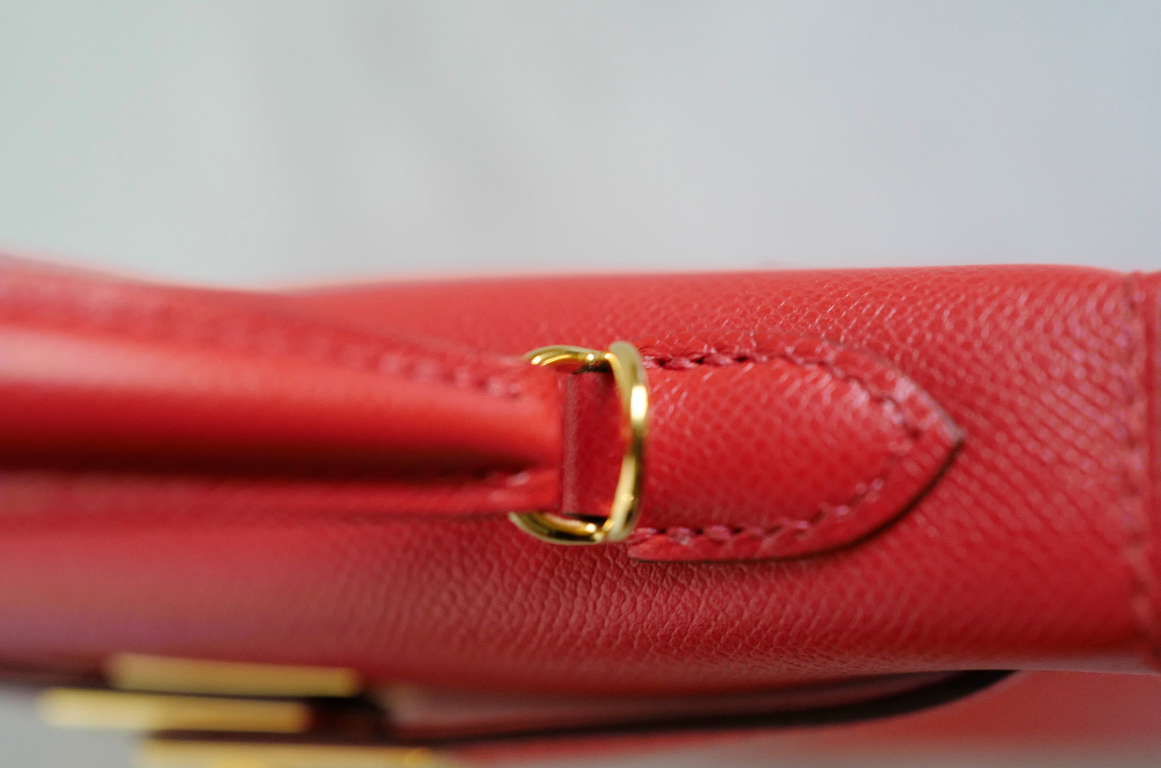 Hermès Mini Kelly Rouge De Coeur Madame Leather Gold Hardware Stamp K