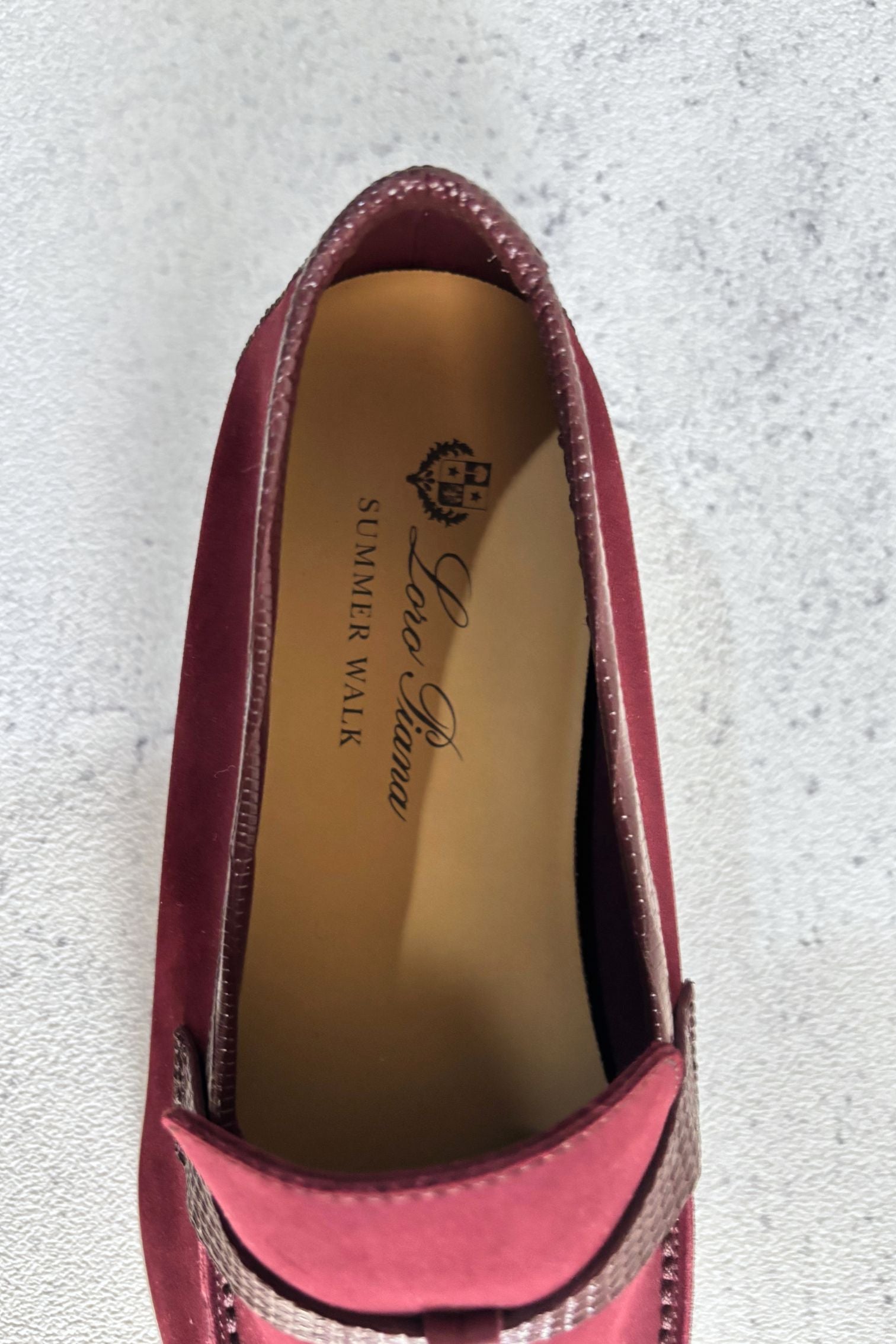 Loro Piana Summer Charms Walk Loafers Azuki Beans Lizard/Suede 37 Limited Ed