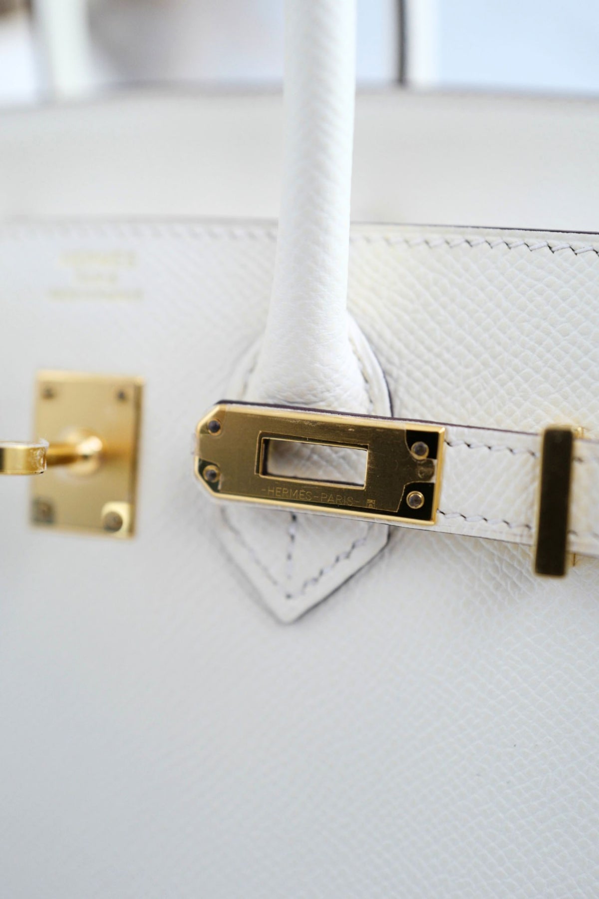 Hermes Birkin 25 Nata Epsom Sellier Gold Hardware