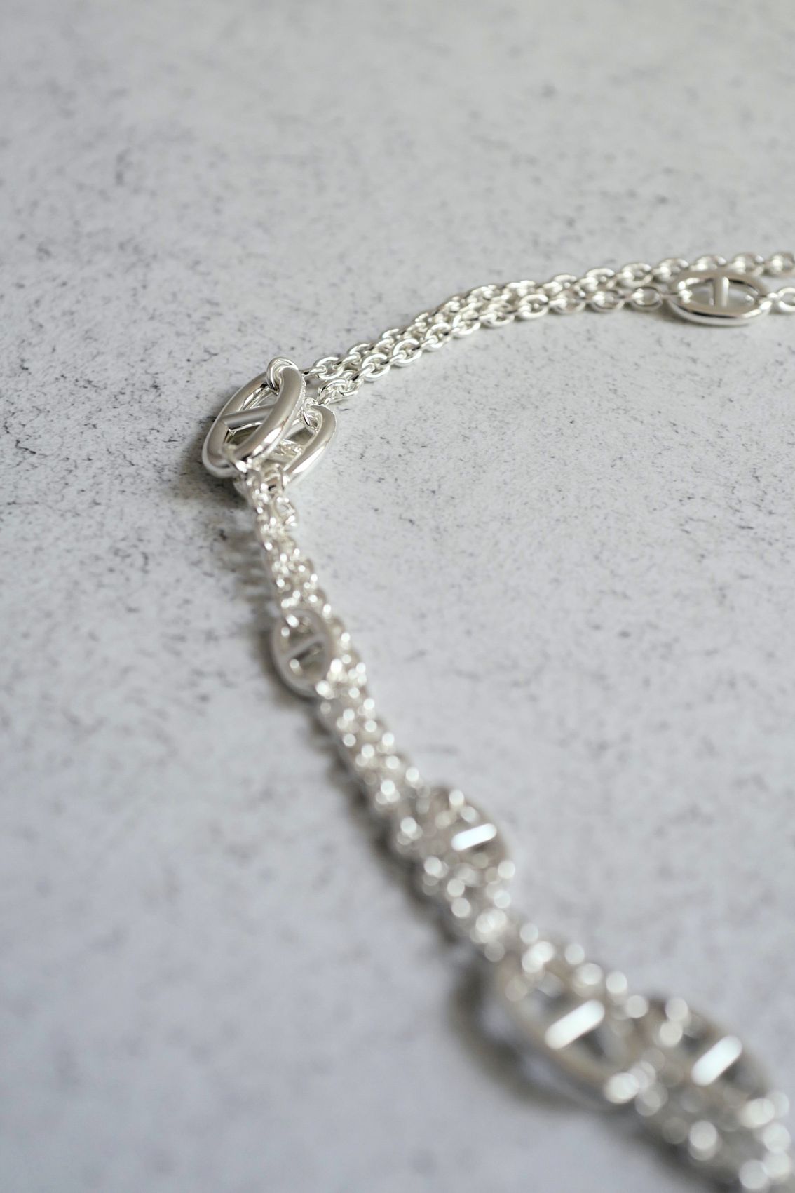 Hermès Farandole Long Necklace 160 Sterling Silver