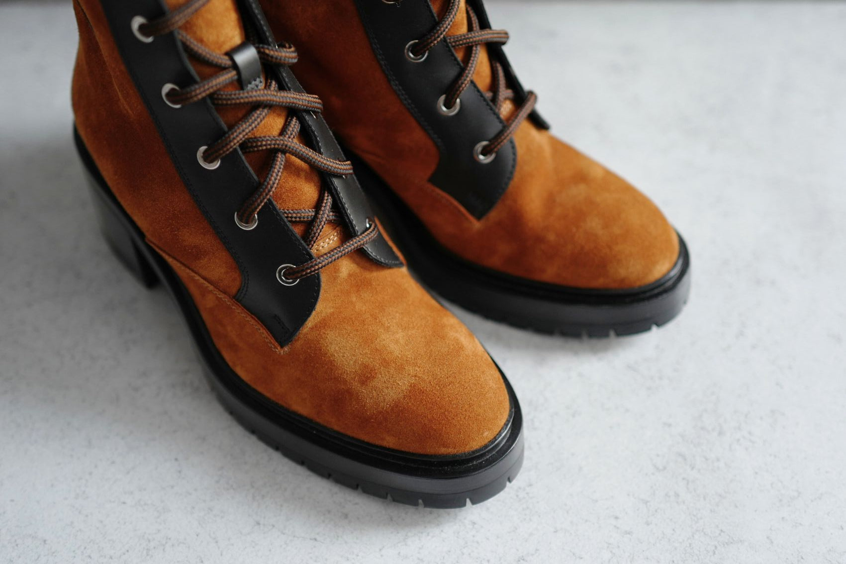 Hermes Bridge Suede Combat Boots Size 37.5 In Brown Over $1800 Retail