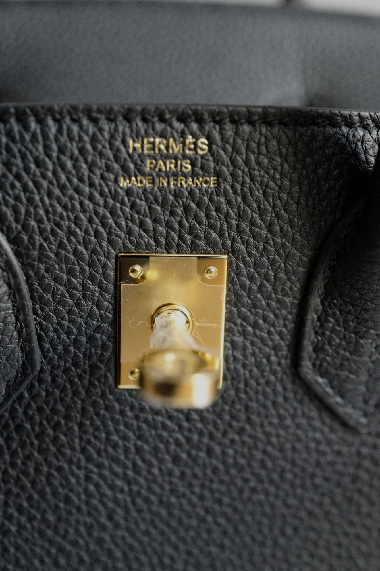Hermès Birkin 25 Black Togo Leather Gold Hardware K Stamp 2025