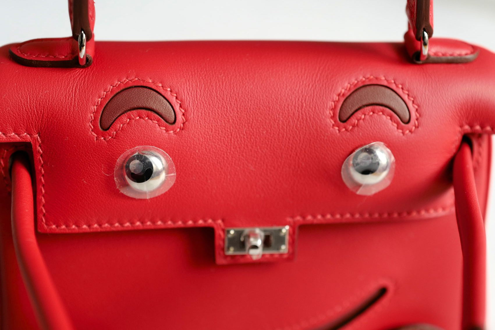 Hermès Kelly Doll Rouge De Coeur Swift Calfskin PHW G Stamp