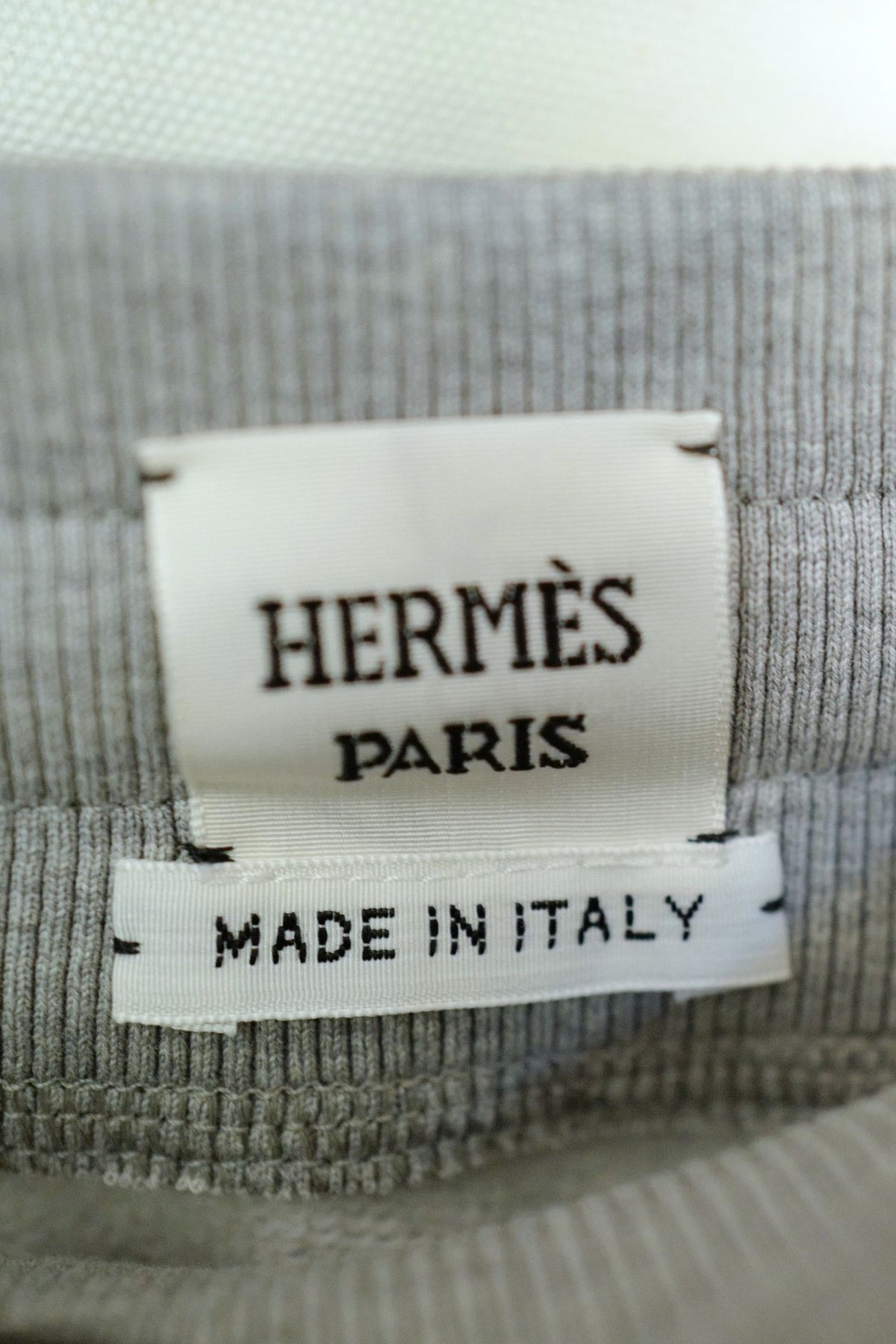 Hermes "Cahier du Colporteur" Cotton Mini Skirt Gris Byzantin Size 36