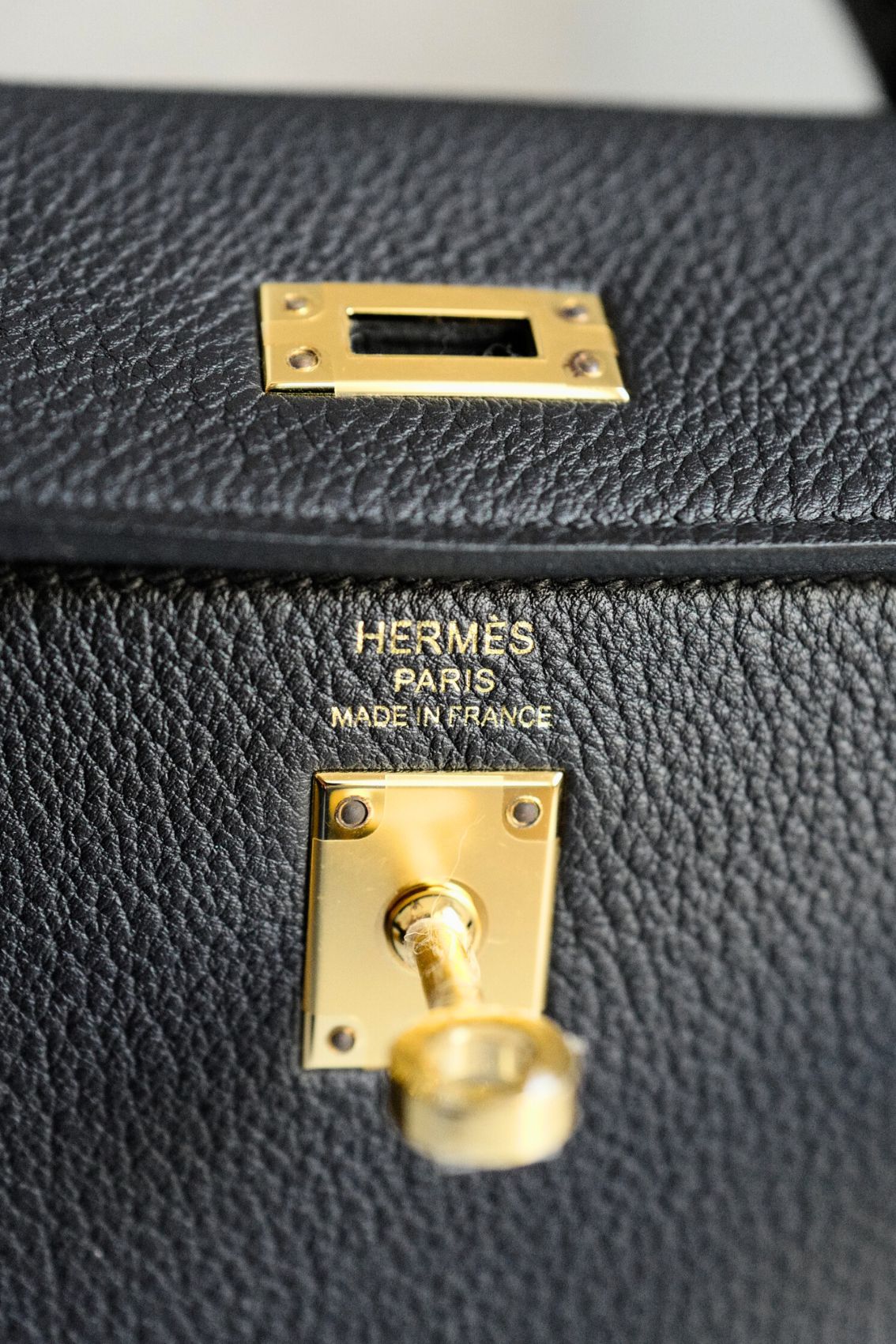 NEW Hermès Kelly 25 Black Togo Leather Gold Hardware K Stamp