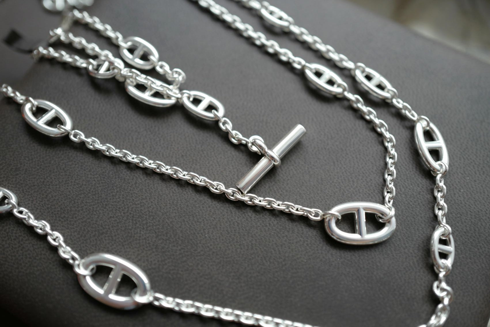 Hermès Farandole Long Necklace 160 Sterling Silver
