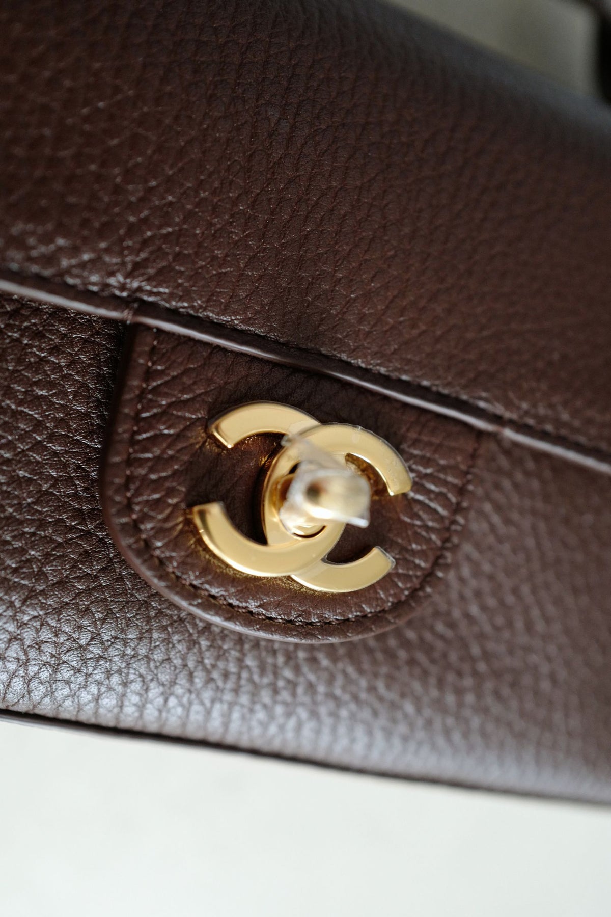 Chanel 26B Pre Fall Winter Mini Flap Bag Chocolate Brown Grained Calfskin GHW