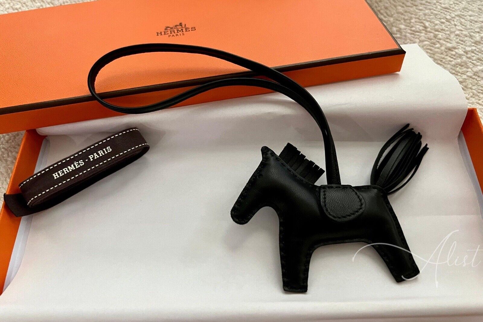 *BNIB* Hermes Rodeo PM Bag Charm Limited Edition So Black Milo Lambskin