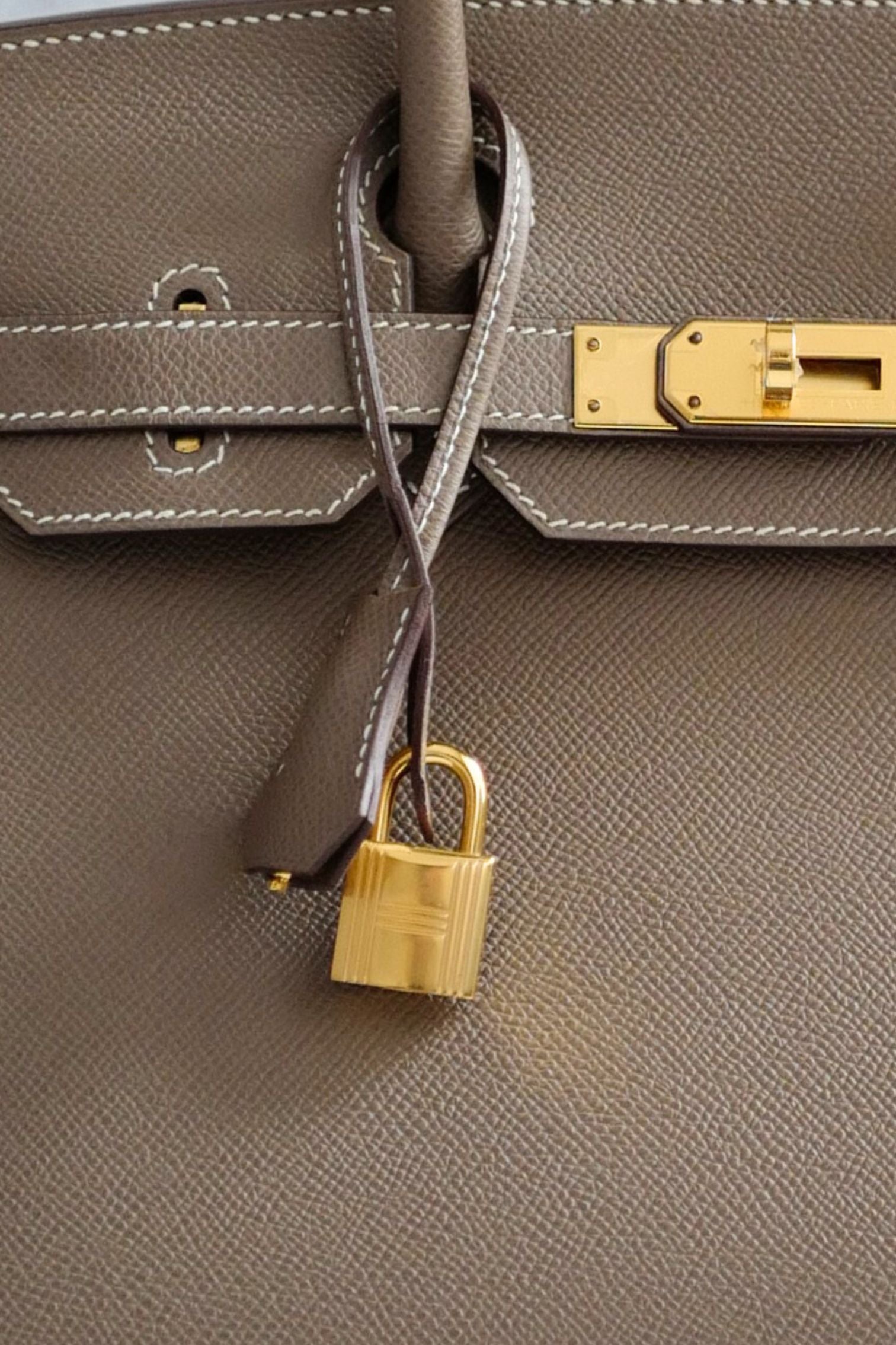 Hermès Birkin 30 Etoupe Epsom Leather Sellier with Gold HW Stamp Z