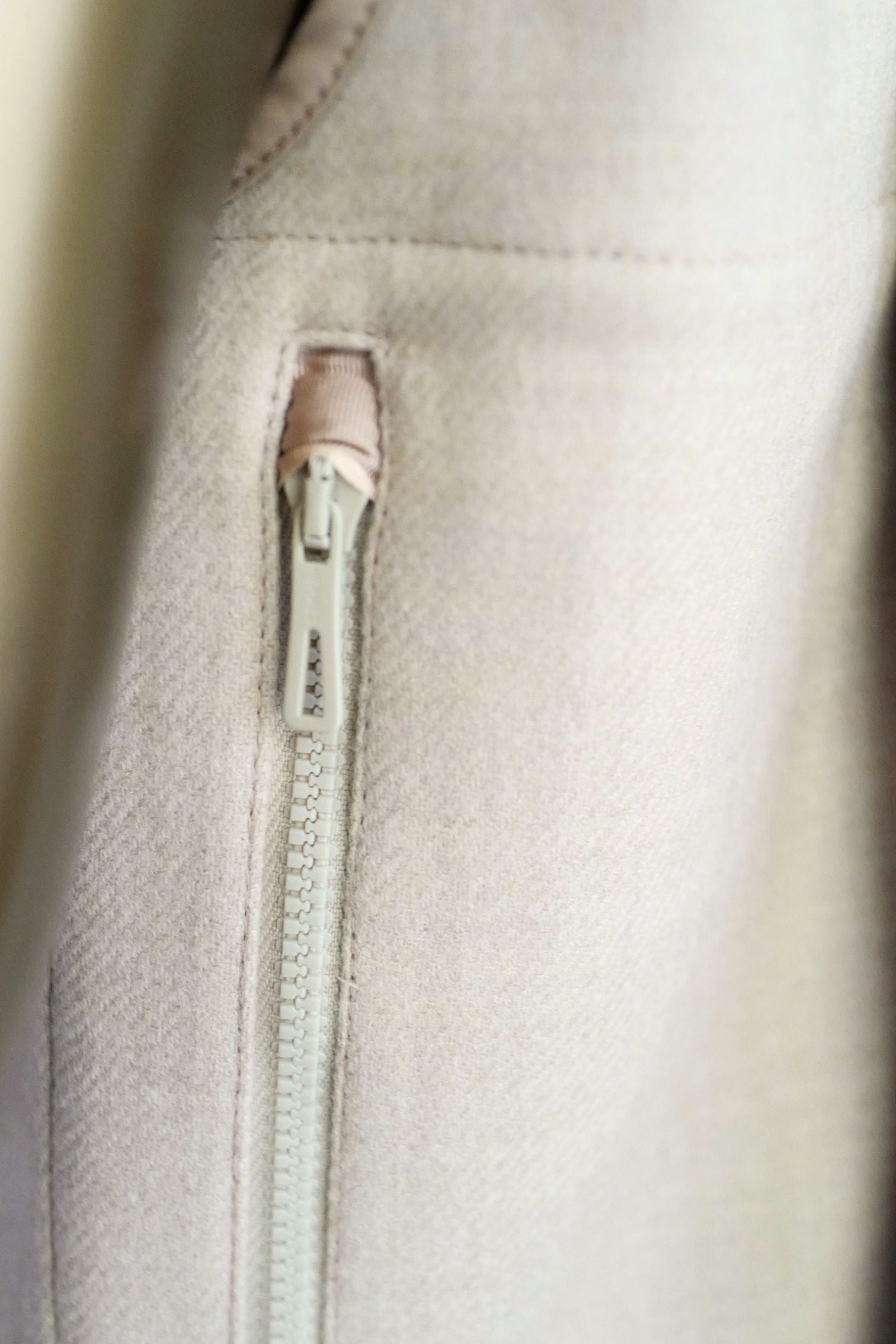 Hermès Blouson Sans Manches Mix Matière Blanc Marbre Wool Size 36