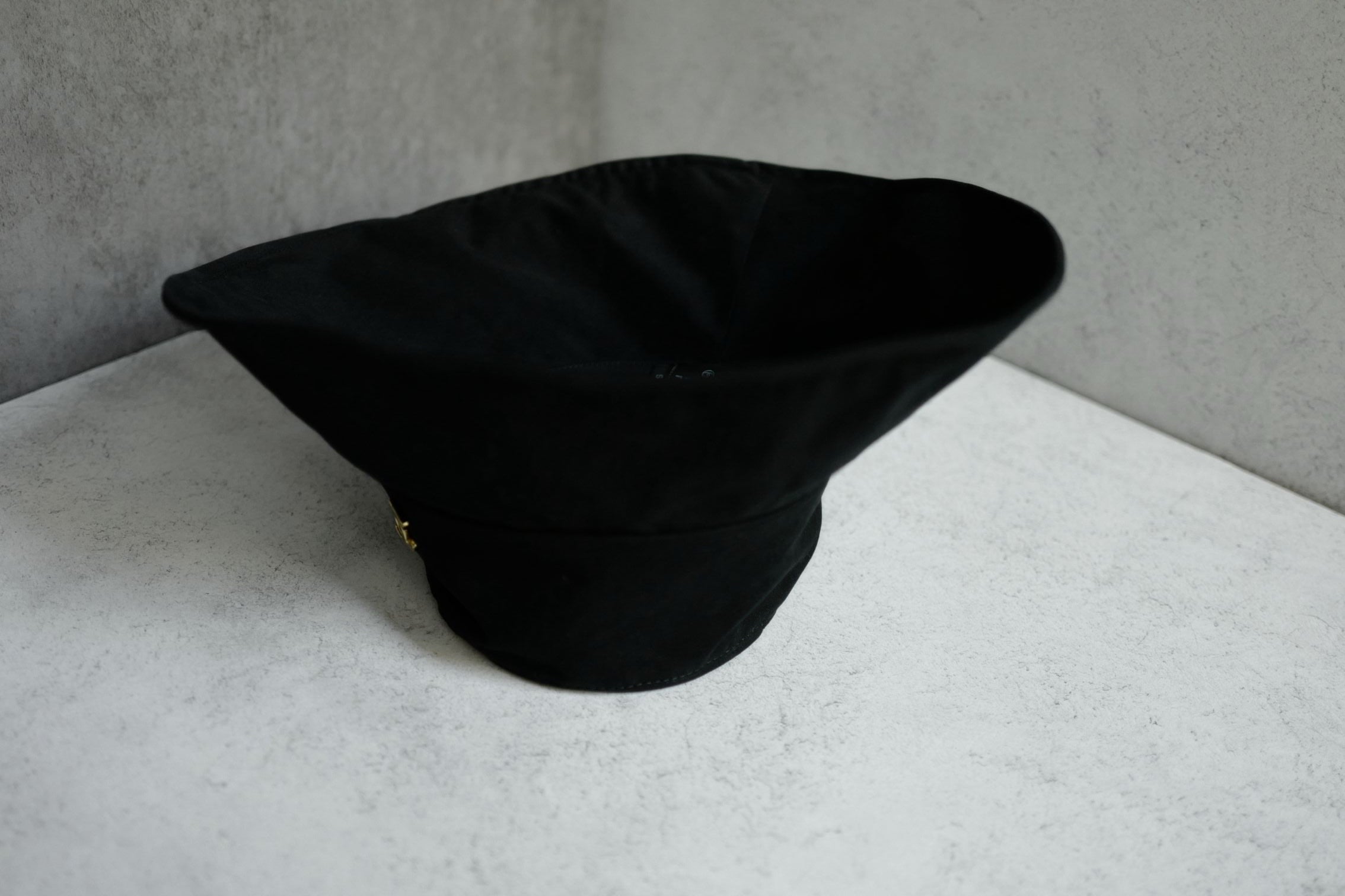 Chanel 26S Coco Beach Cloche Hat Black Cotton Metal Size S