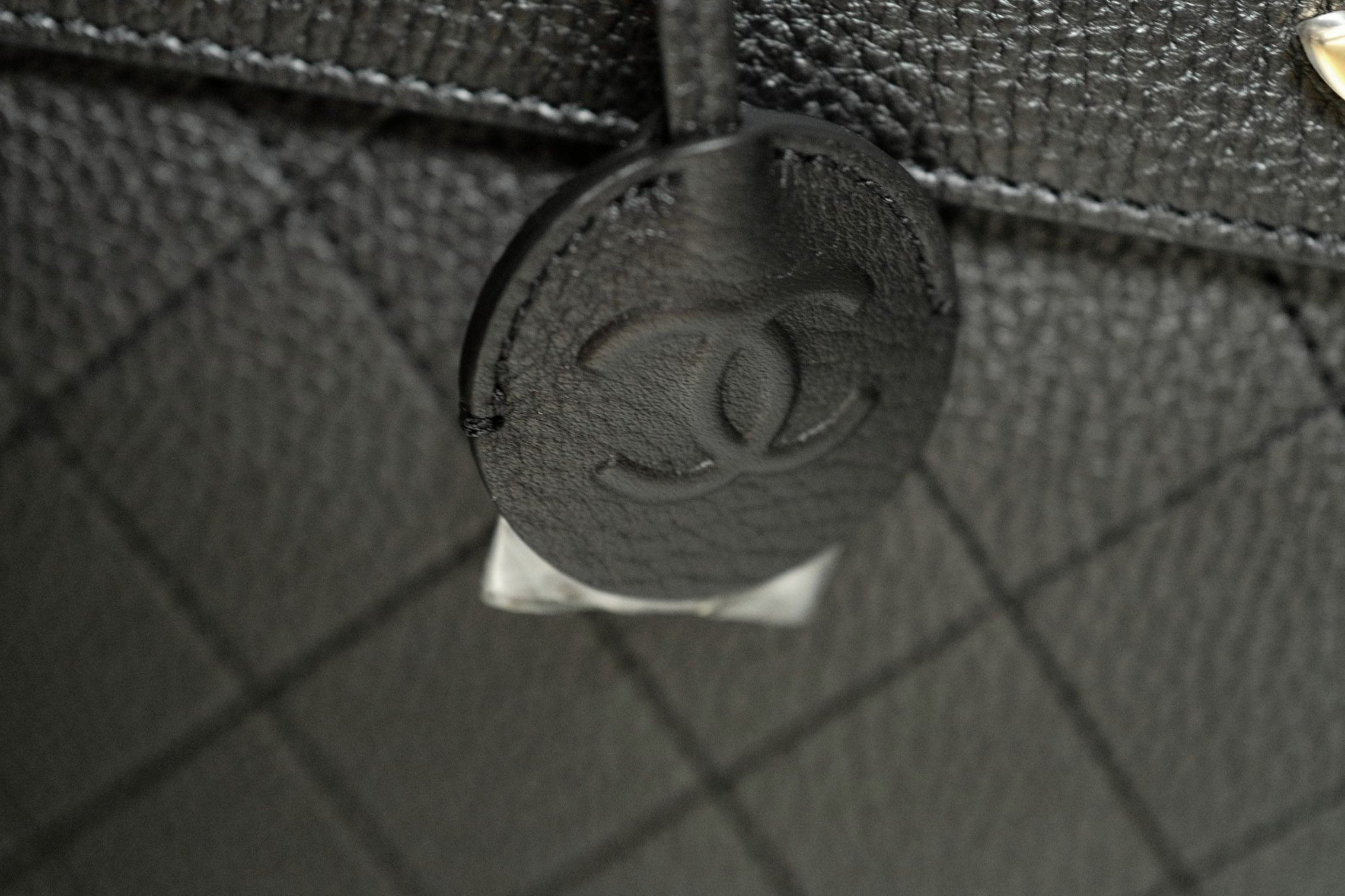 Chanel 26S Shopping Bag 38 "Matthieu Blazy's" Black Grained Calfskin Gold HW