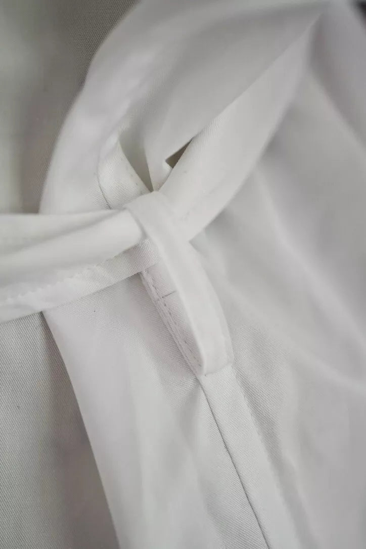 Hermes Shirt Dress in color Blanc/white Cotton Twill Size 36 NEW 60% OFF RETAIL