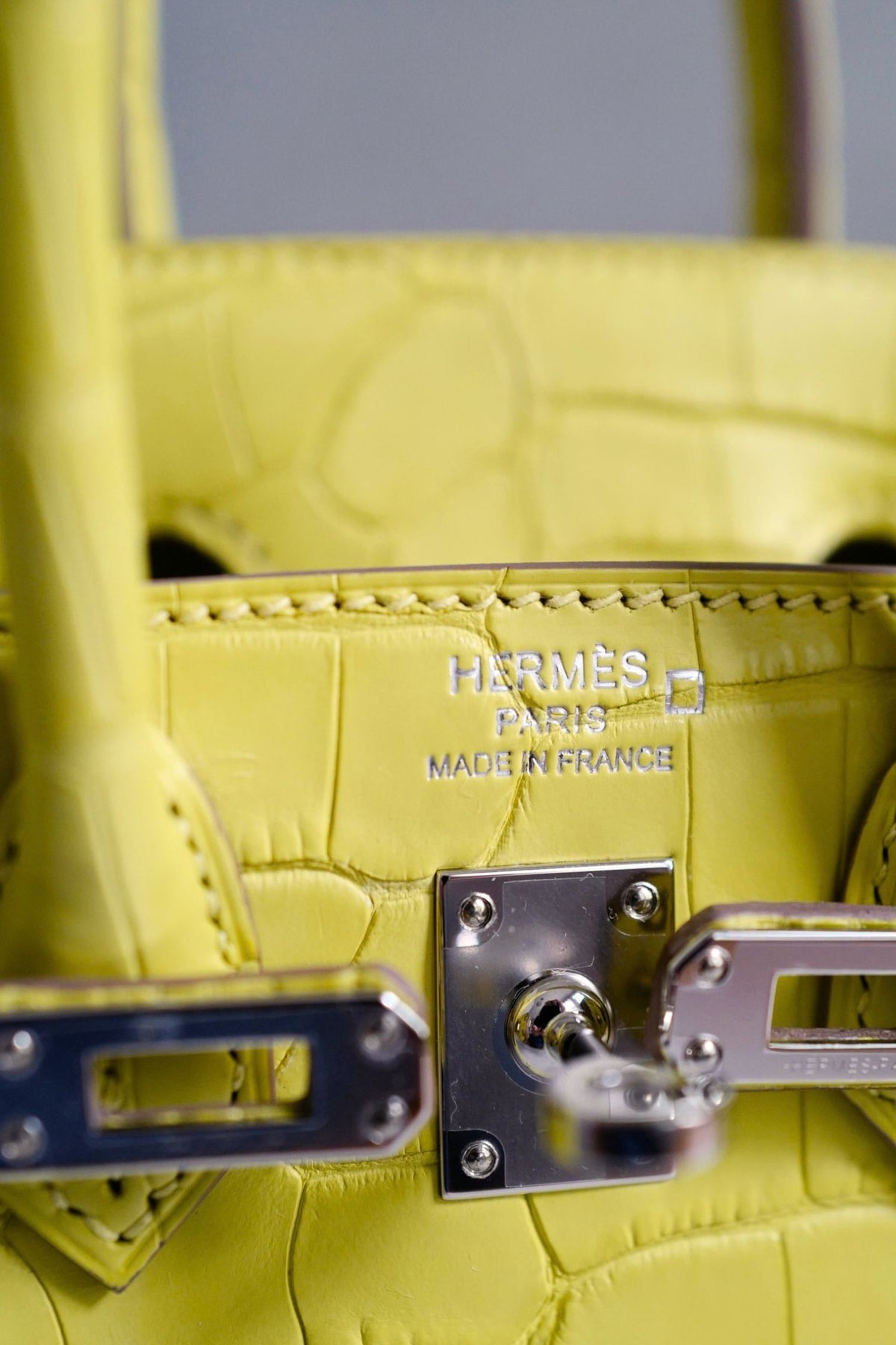 NEW Hermes Birkin 20 Lime Matte Alligator Sellier PHW W Stamp Limited Edition