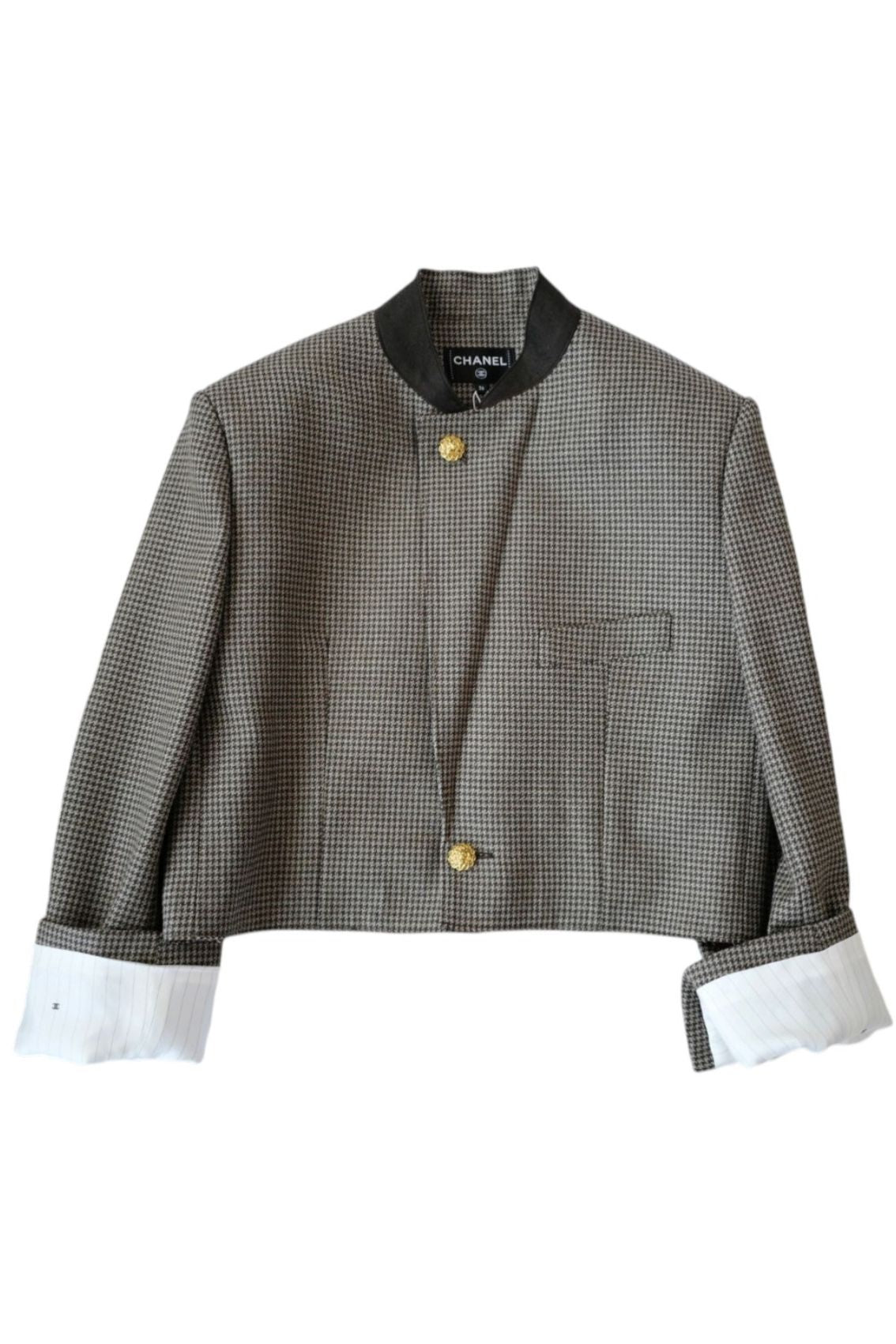 Chanel 26S spring summer Matthieu Blazy Jacket Brown Ecru/Wool size 36