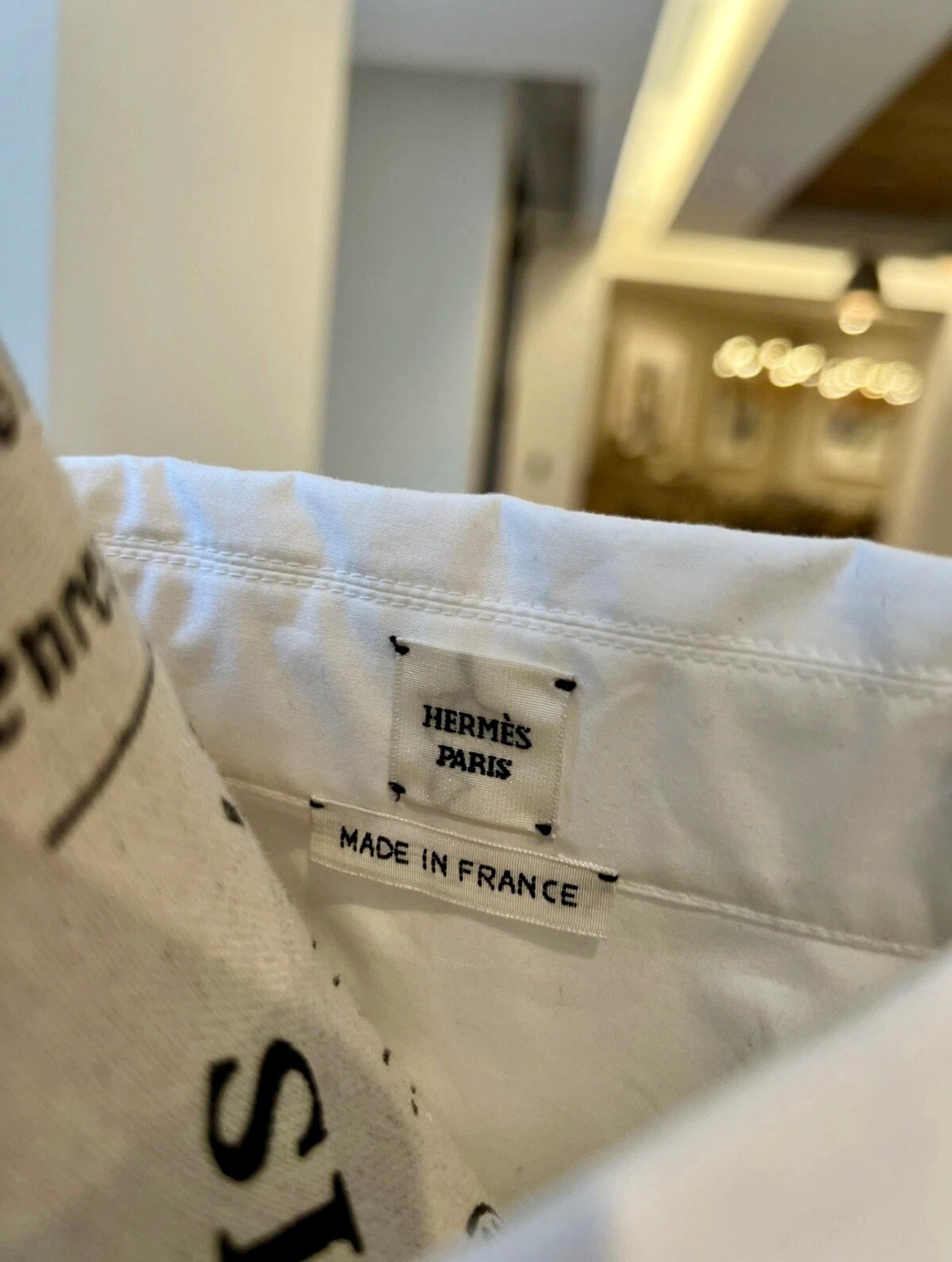 Hermes Robe Inspi Chemise 90 Blanc White Cotton Dress Size 40 NEW