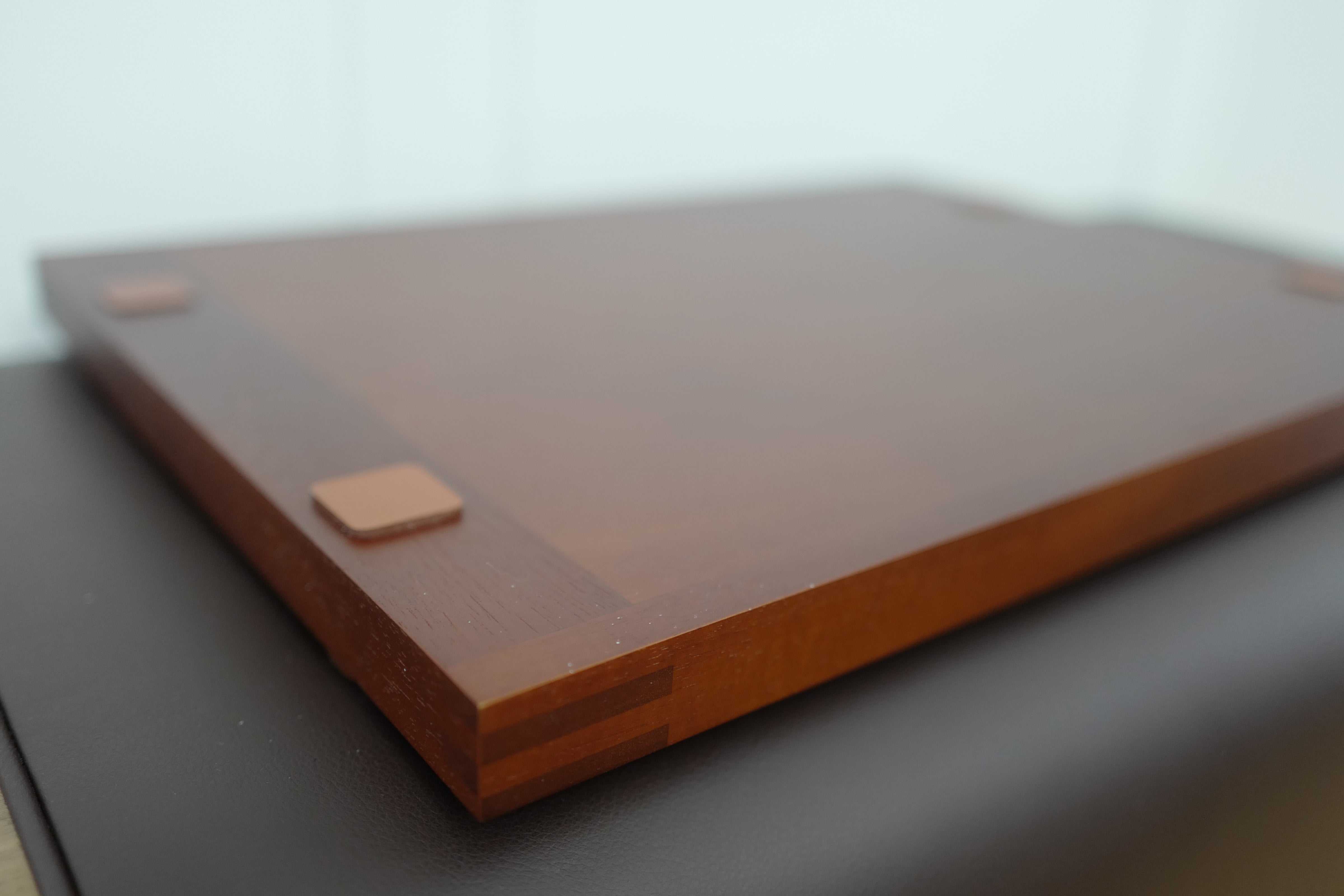 New Hermes Etriviere Tray in solid natural mahogany/ brique