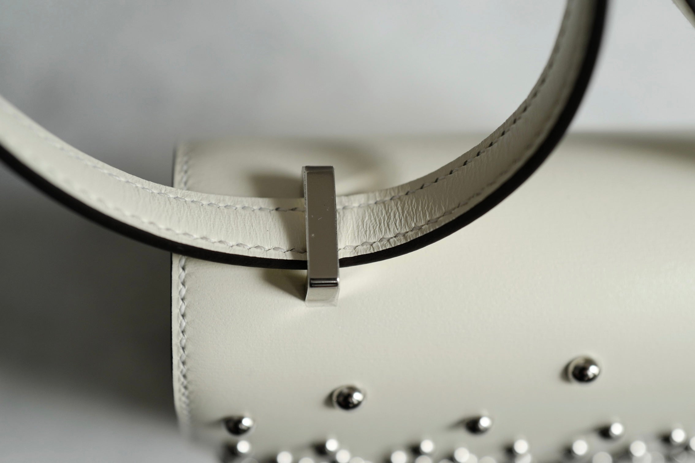 BNIB Hermes Mini Constance 18 Miroir Cloute Cream Calfskin So PHW G Stamp 2026