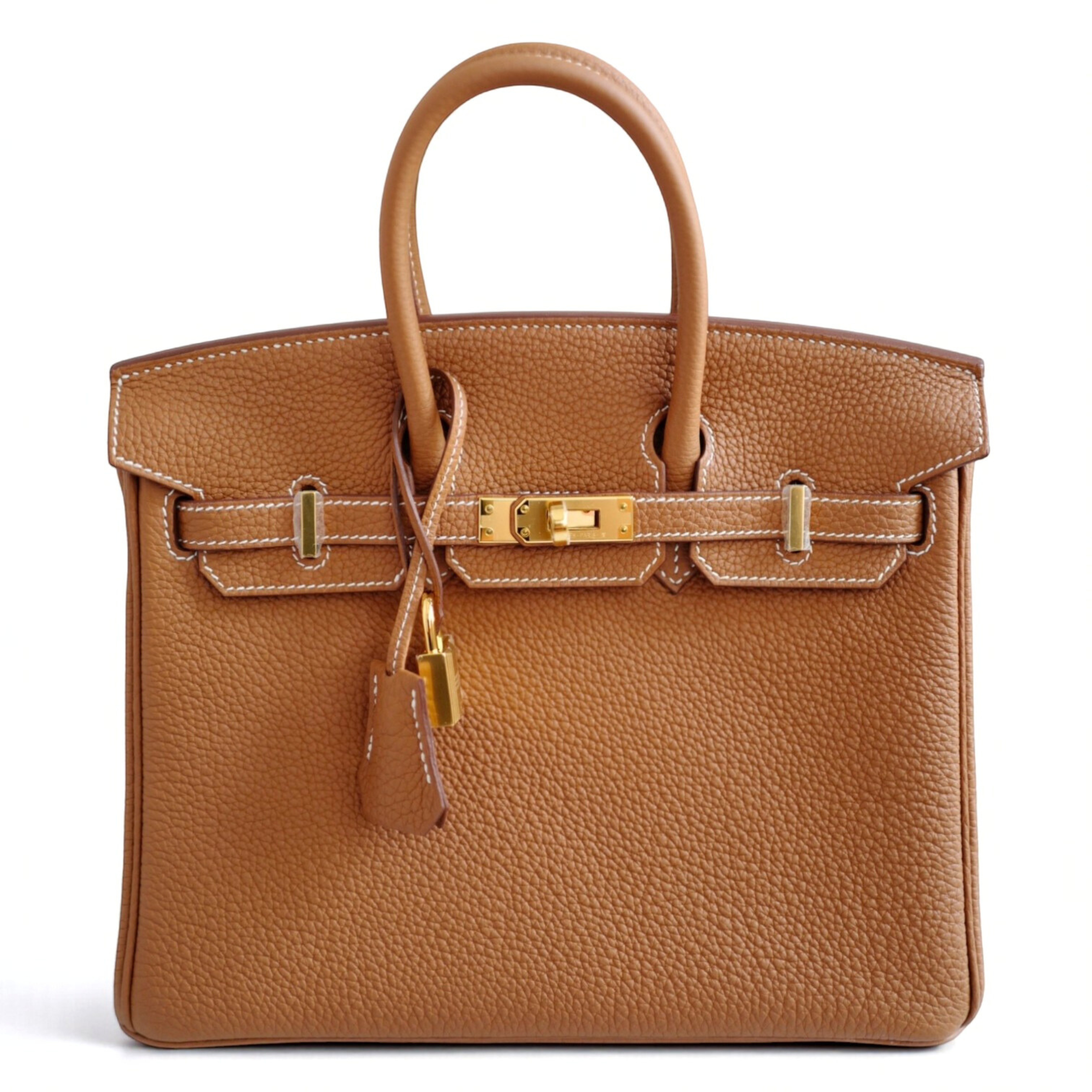 BNIB Hermès Birkin 25 Bag Gold Togo Leather with Gold Hardware