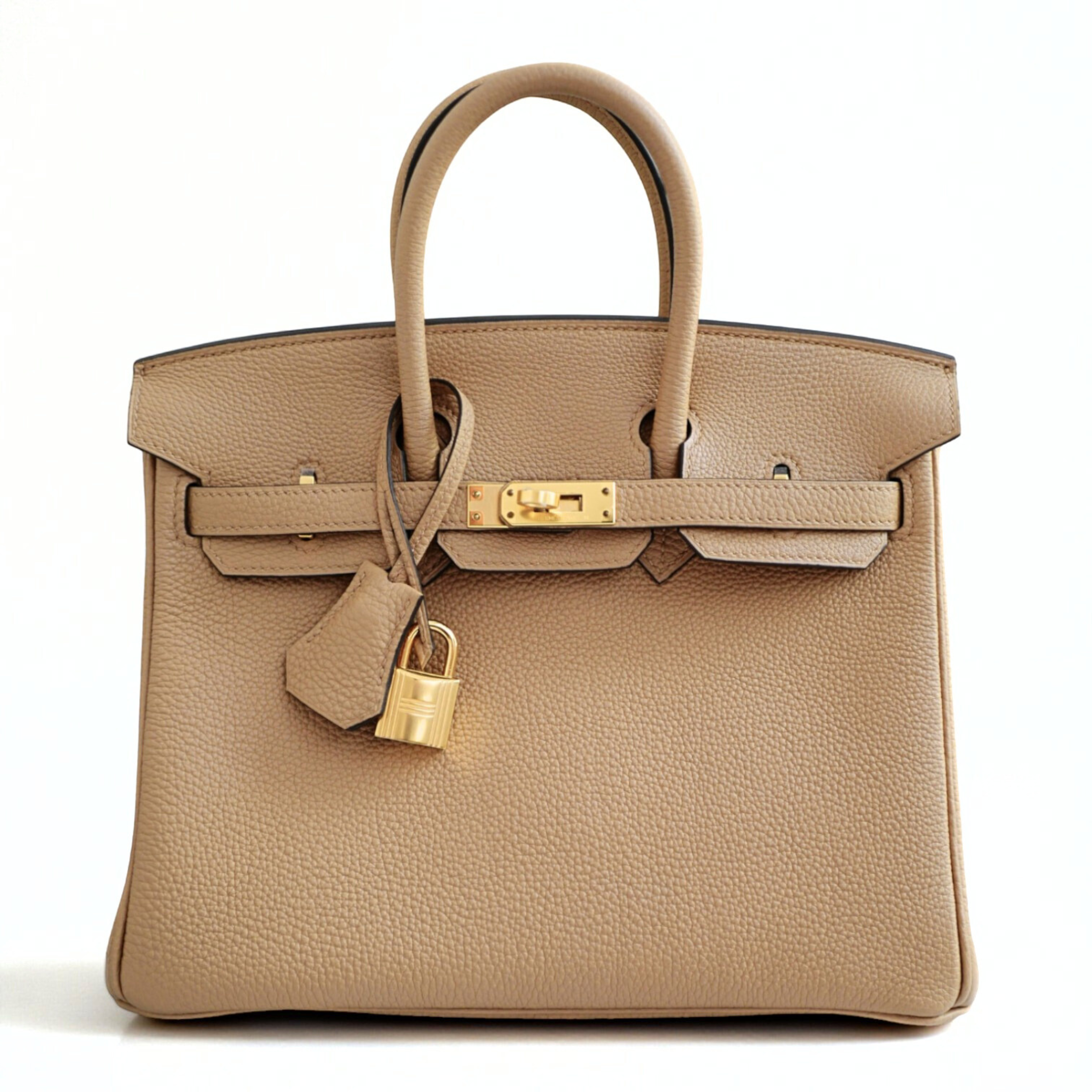 BNIB Hermès Birkin 25 Bag Chai Togo Leather with Gold Hardware Stamp U 2023