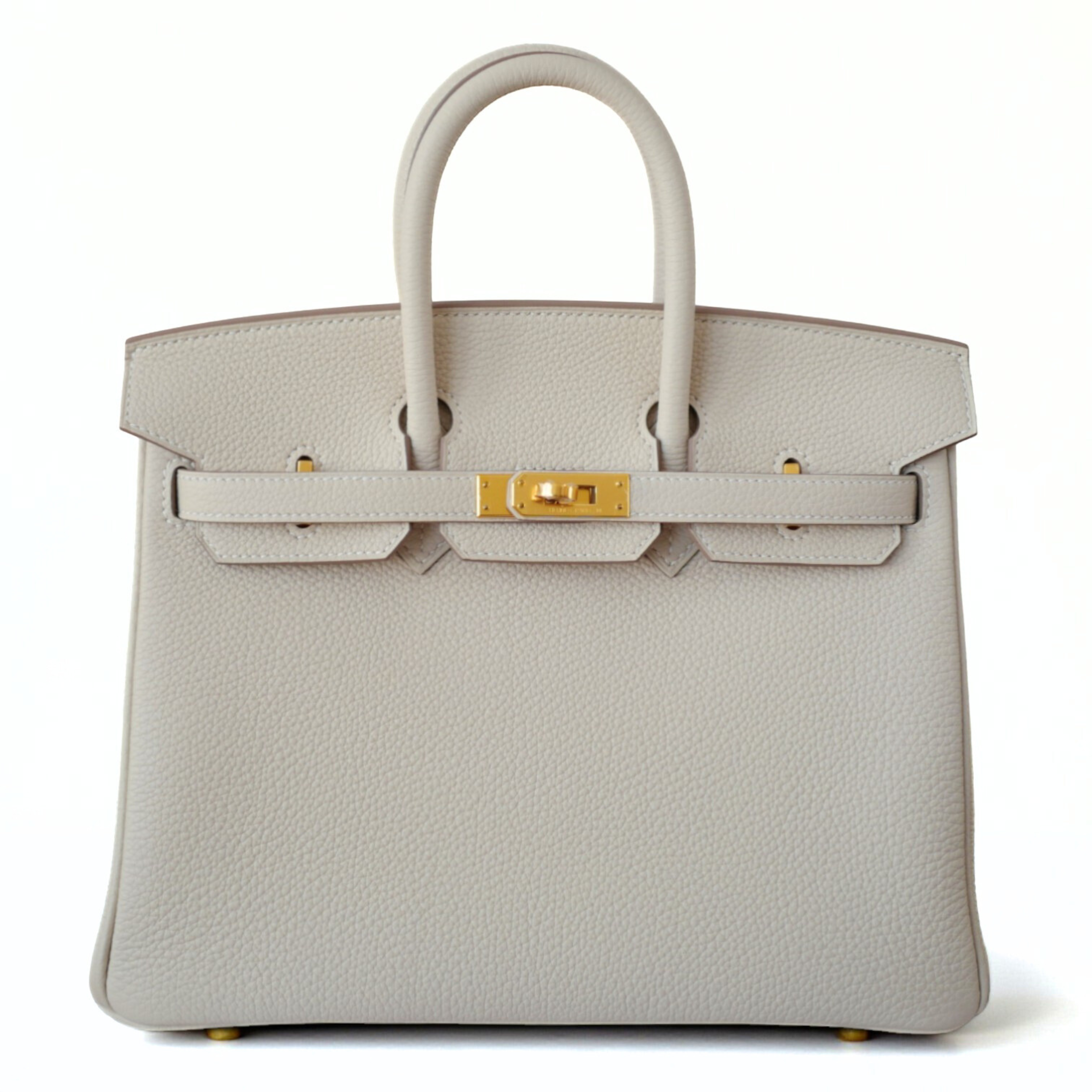 BNIB Hermès Birkin 25 Bag Craie Togo Leather with Gold Hardware