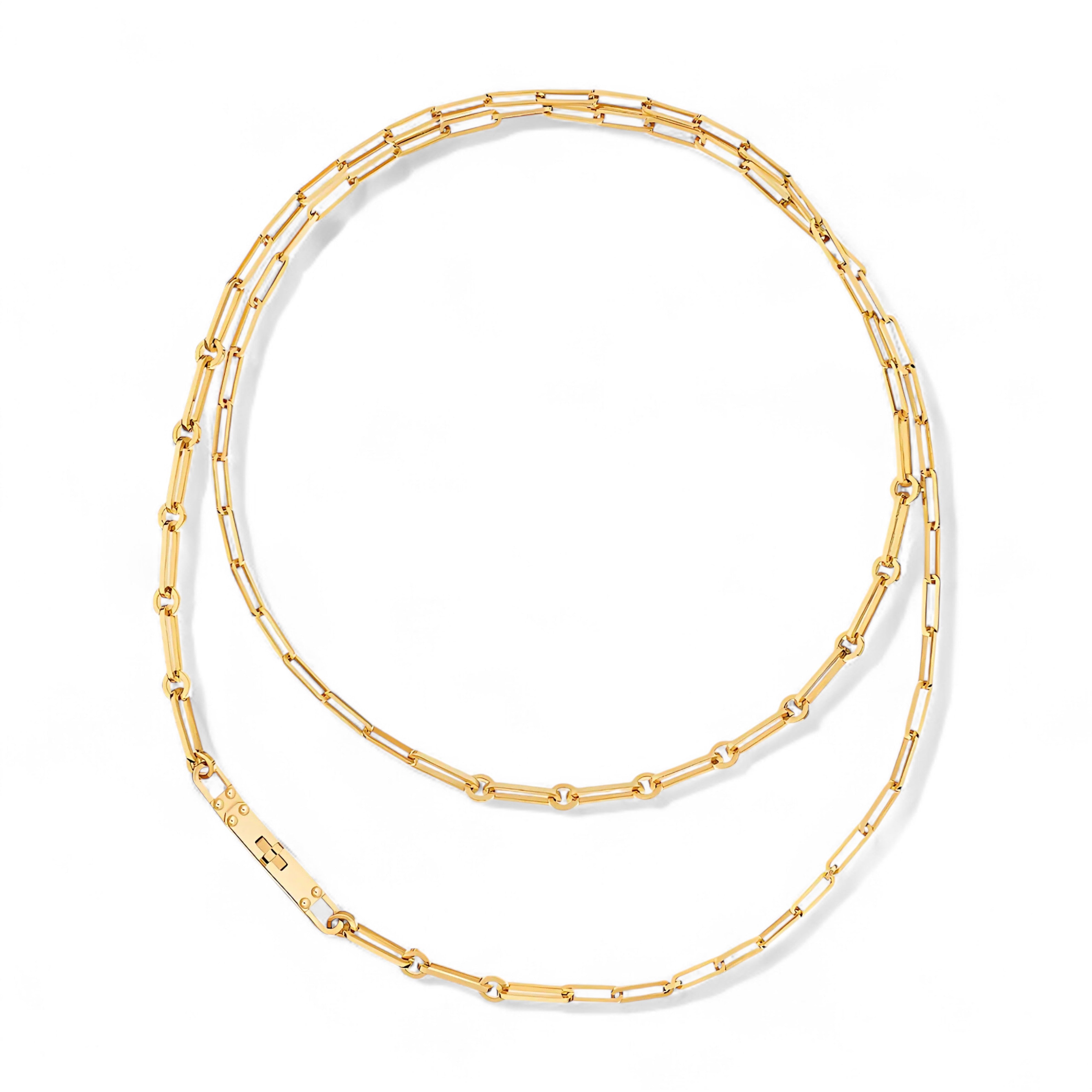 Brand NEW Hermès Kelly Long Chaine Necklace in Gold, New Model