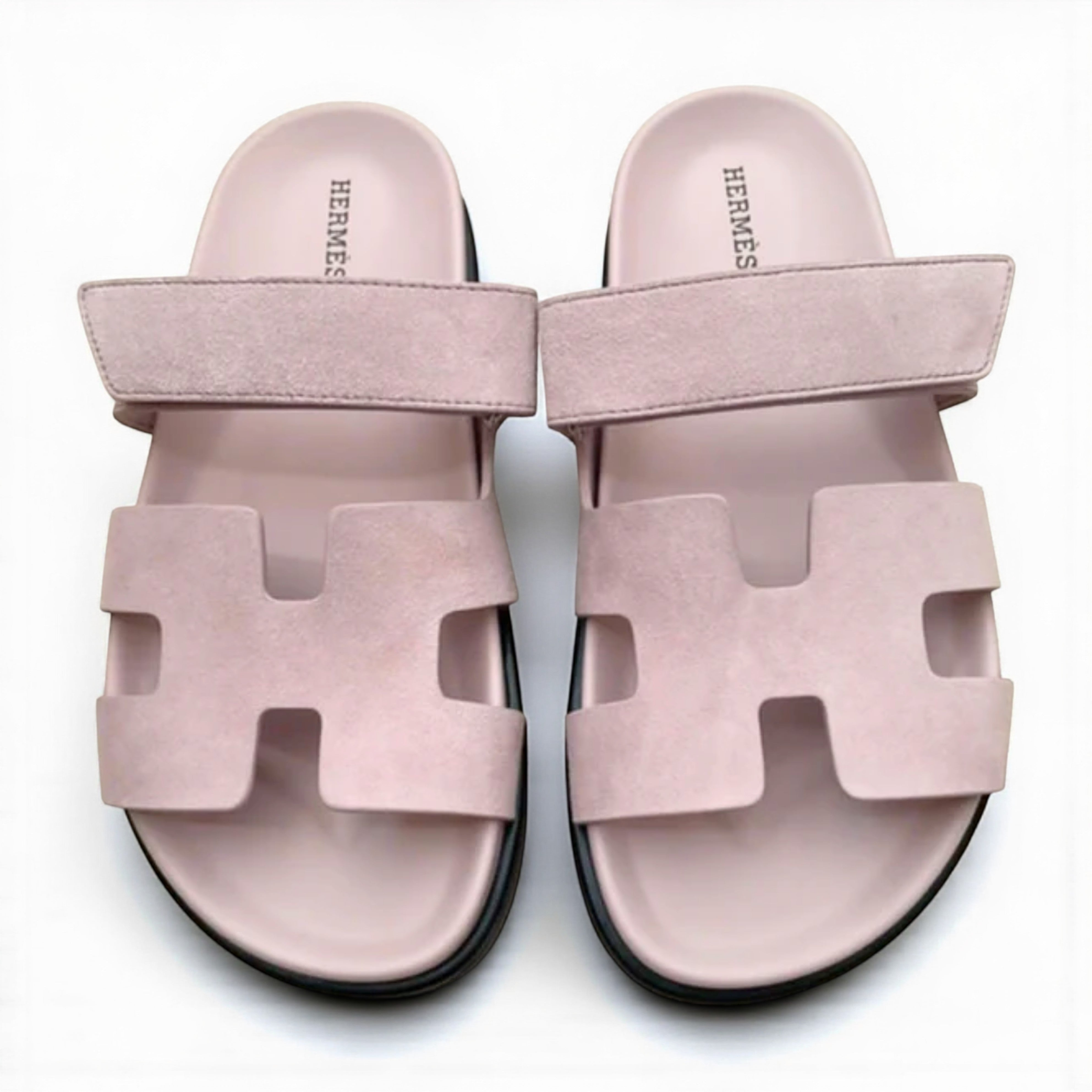 BNIB Hermes Womens Chypre sandal Rose Porcelaine 37.5