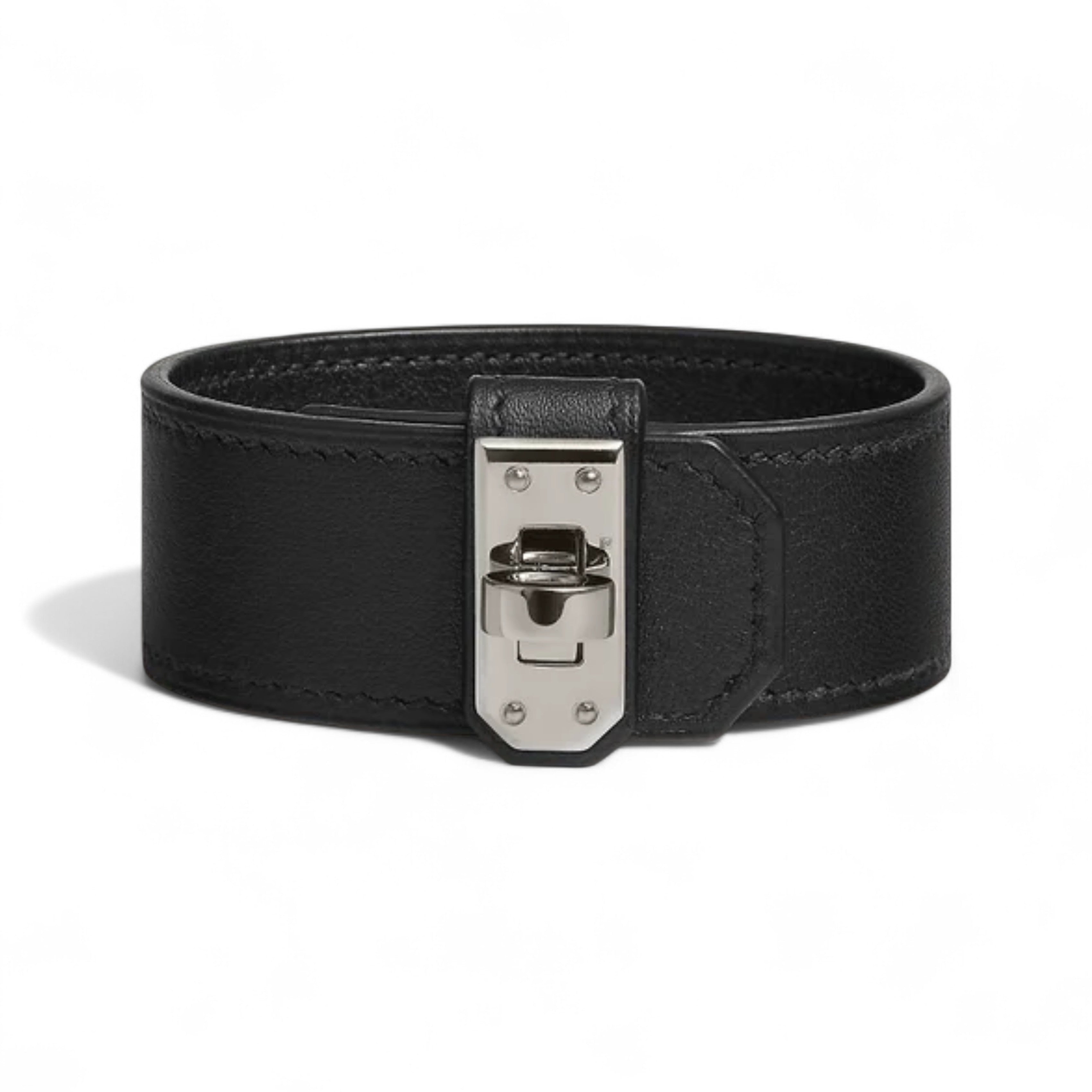 BNIB Hermes Bracelet Mini Kelly Twist GM Swift Calfskin T2 89 Noir