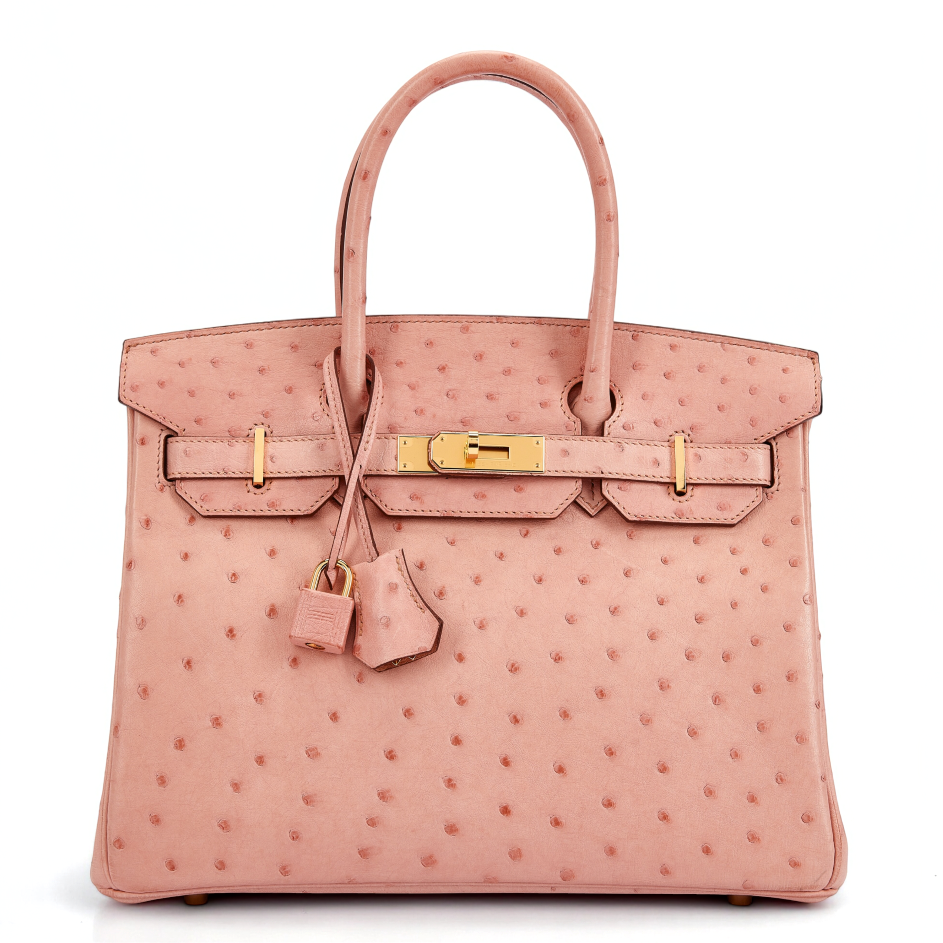 Hermès Birkin 30 Bag in Terre Cuite Ostrich with Gold Tone Hardware