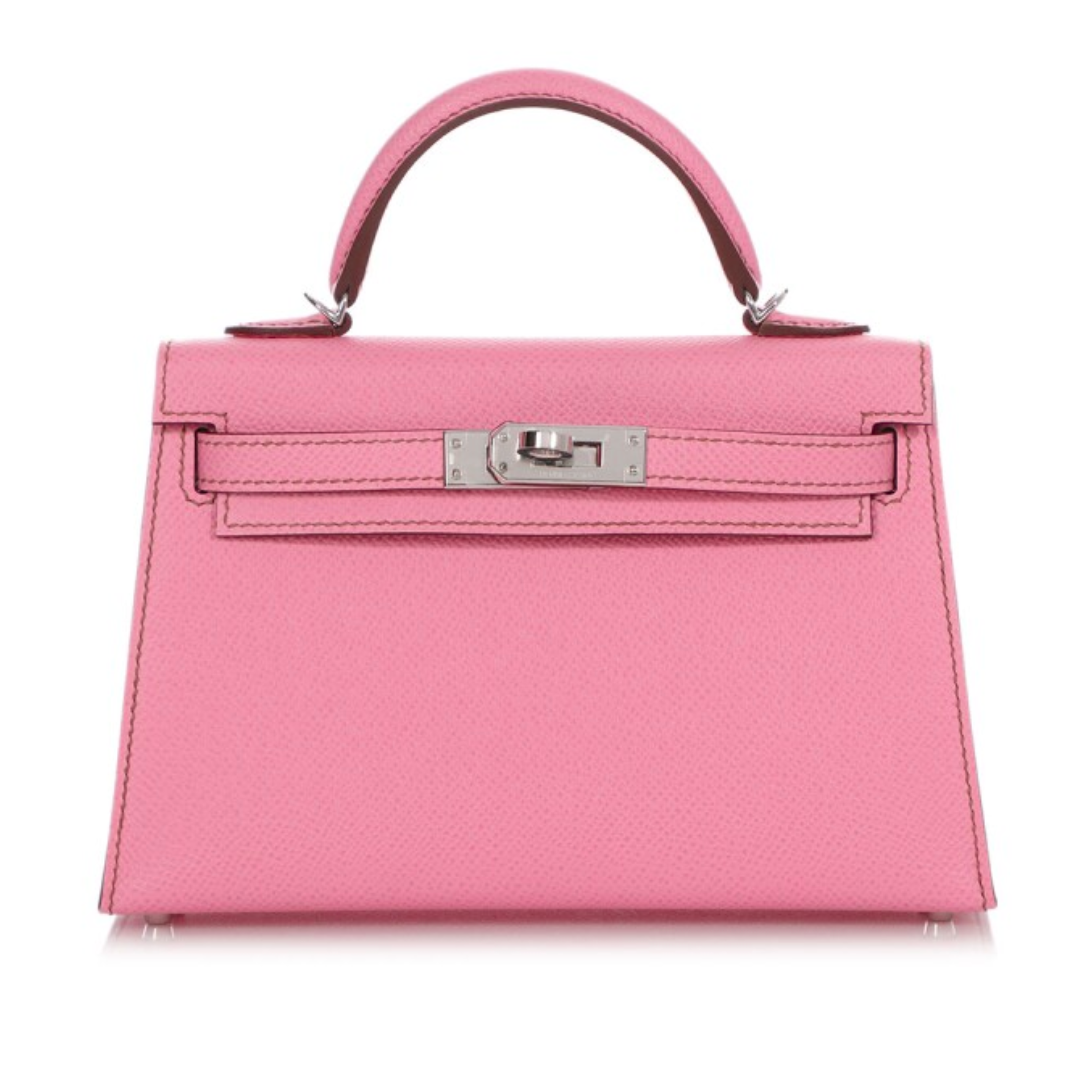 BNIB Hermès Mini Kelly 20 5P Bubblegum Pink Epsom Palladium Hardware Z Stamp