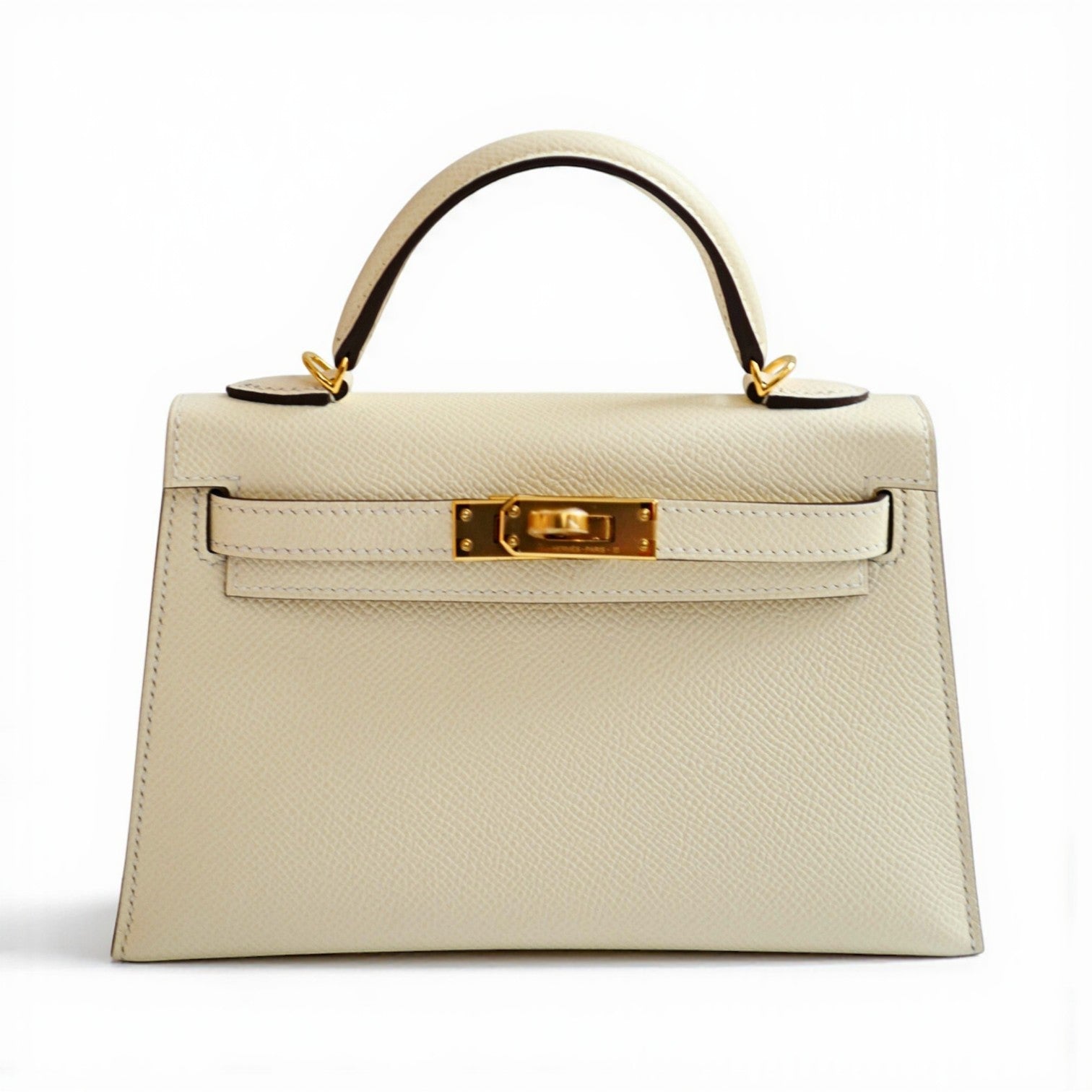 BNIB Hermès Mini Kelly 20 in Nata Epsom Leather Gold HW