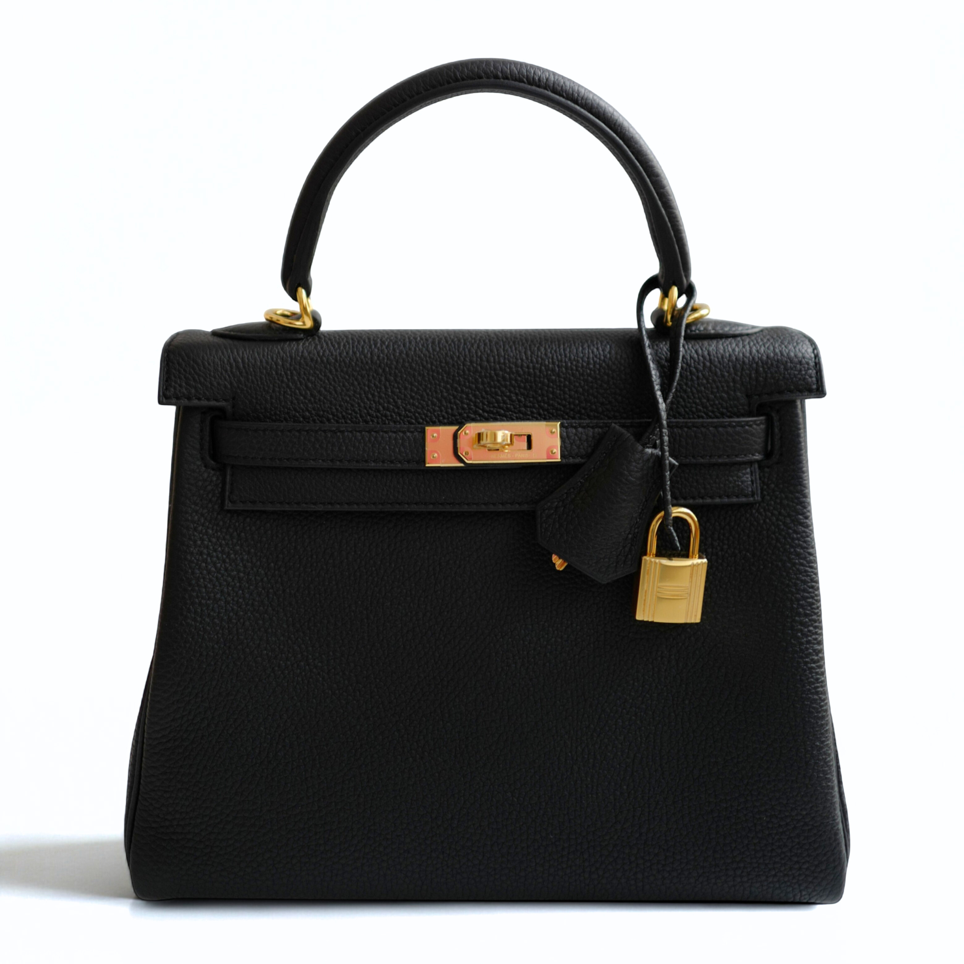 BNIB Hermes Kelly 25 Black Togo Retourne Gold HW W 2024 Complete With Receipt