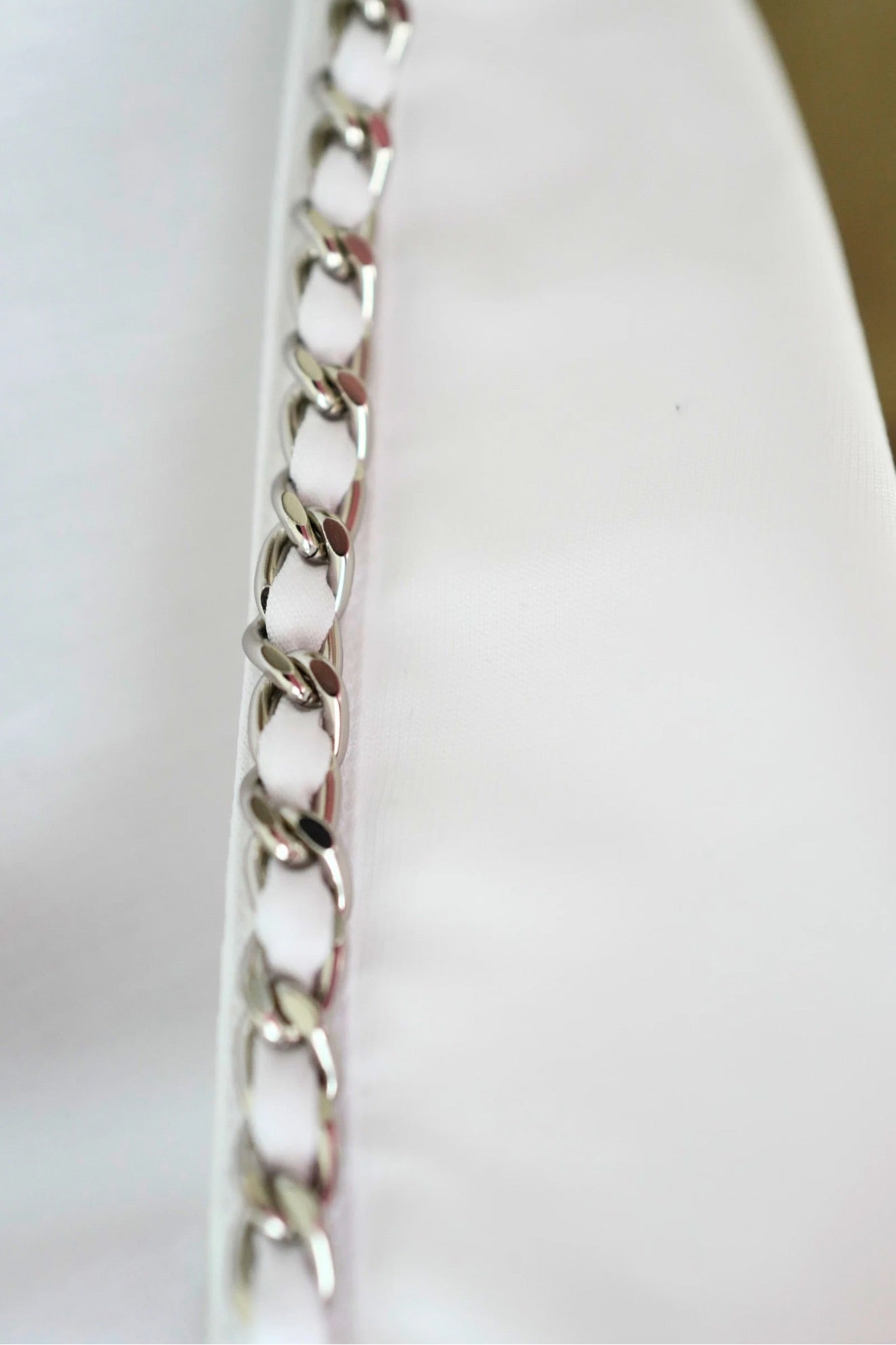 Chanel 26s Long Sleeved Shirt White Cotton with Chain Size 36 Matthieu Blazy’s Spring Summer 2026