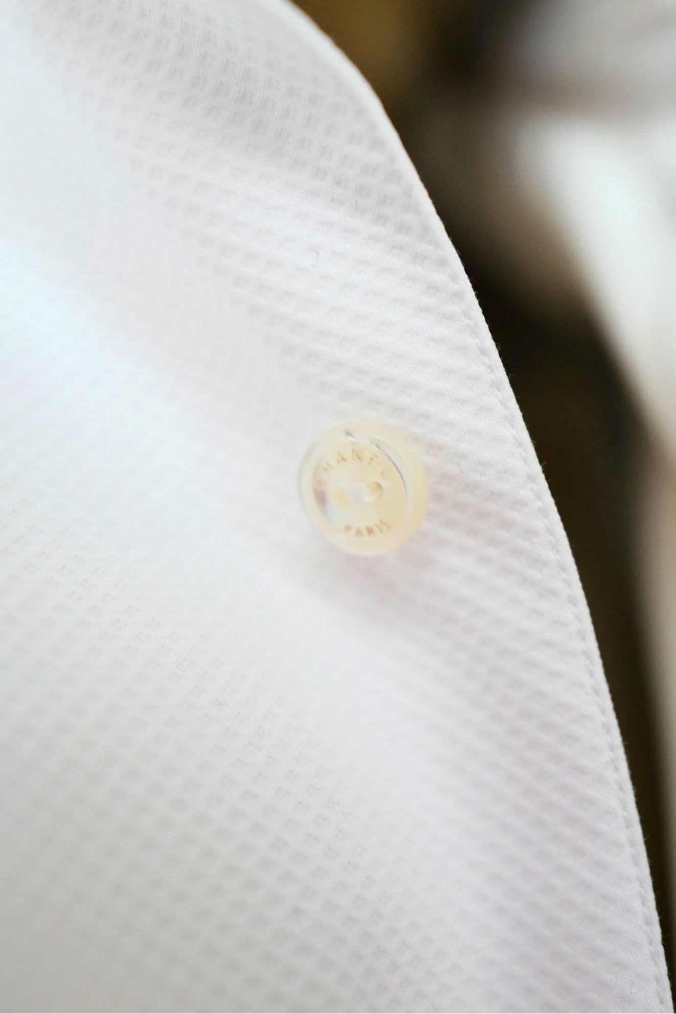 Chanel 26s Long Sleeved Shirt White Cotton with Chain Size 36 Matthieu Blazy’s Spring Summer 2026