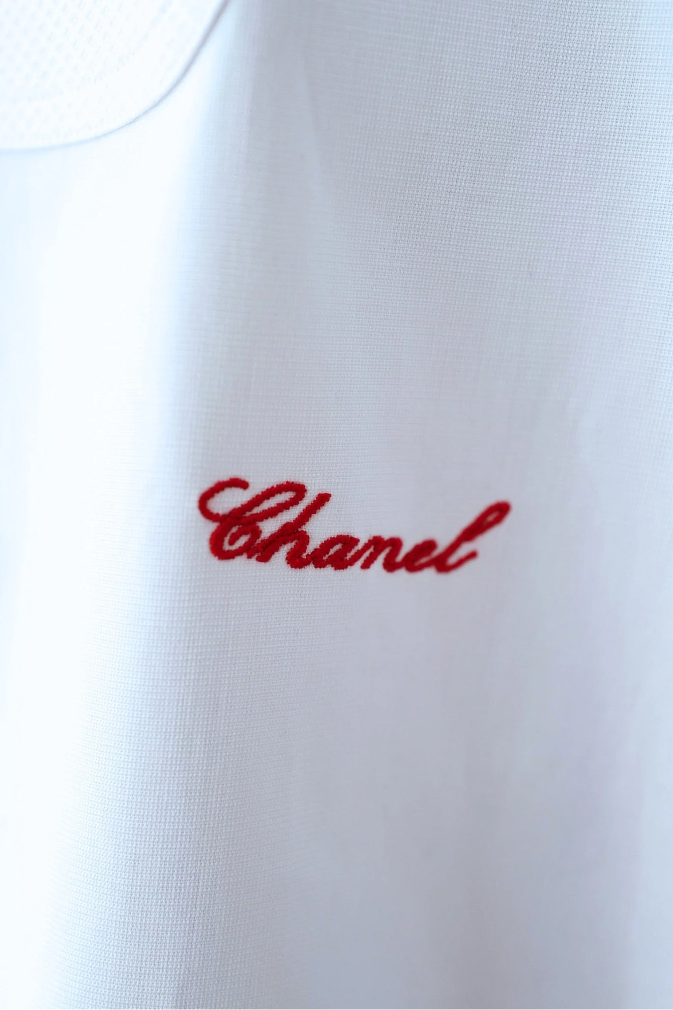 Chanel 26s Long Sleeved Shirt White Cotton with Chain Size 36 Matthieu Blazy’s Spring Summer 2026