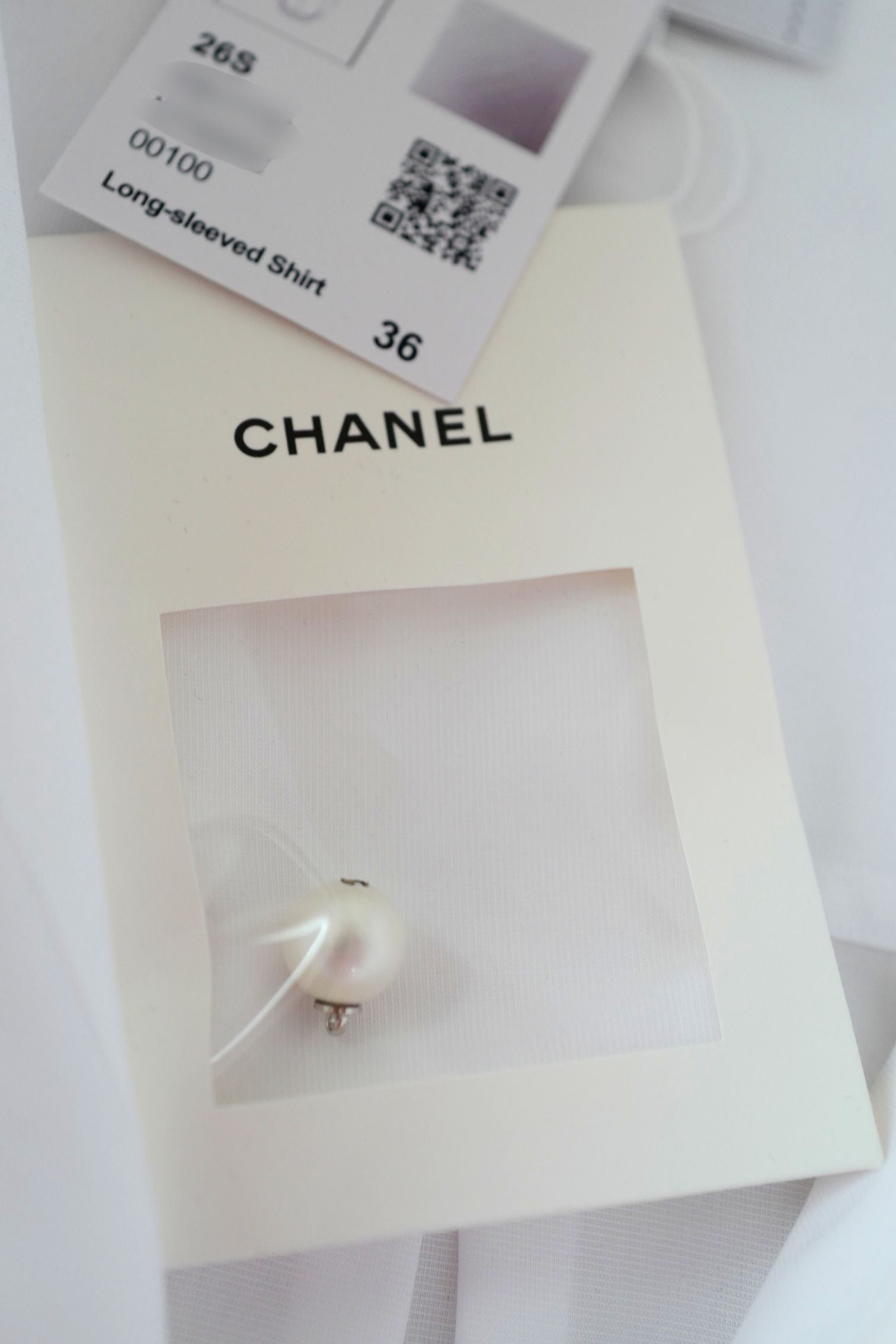 New Arrival Chanel 26S Long Sleeved Shirt Matthieu Blazy White Cotton Size 36
