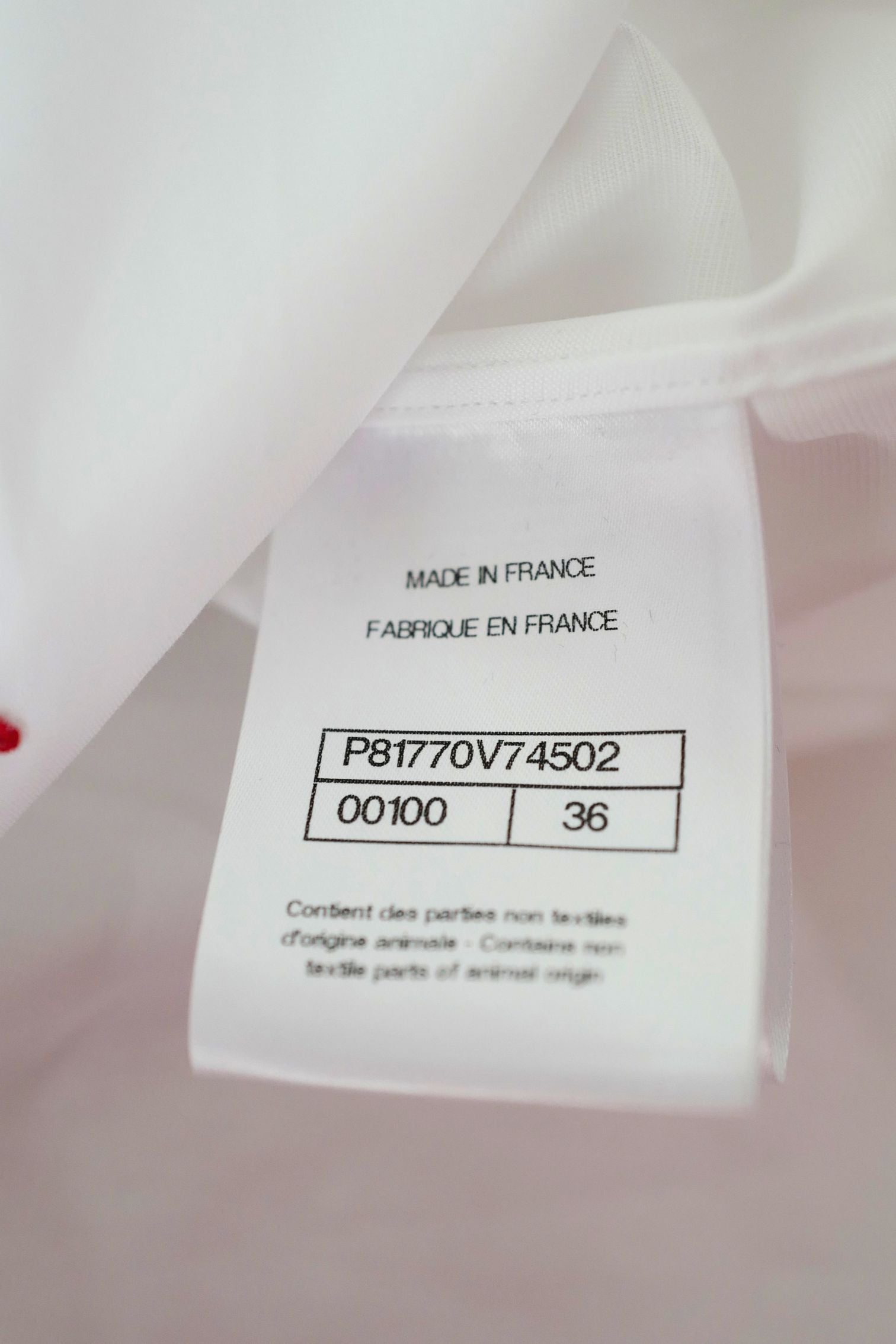 Chanel 26s Long Sleeved Shirt White Cotton with Chain Size 36 Matthieu Blazy’s Spring Summer 2026