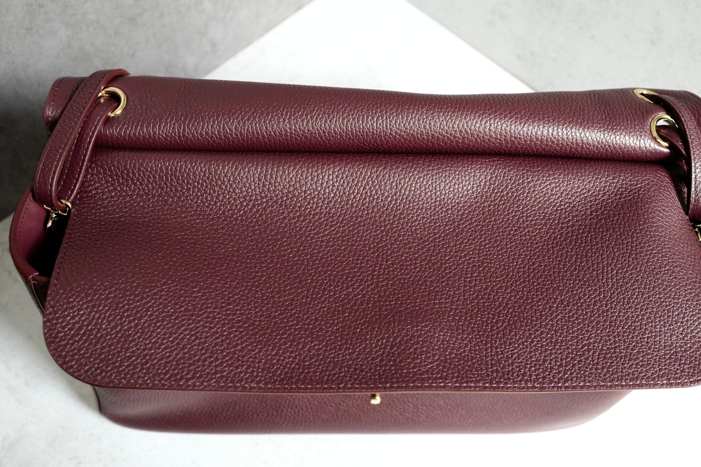 Chanel 26S Matthieu Blazy's Maxi 38 Flapbag Burgundy Grained Calfskin GHW