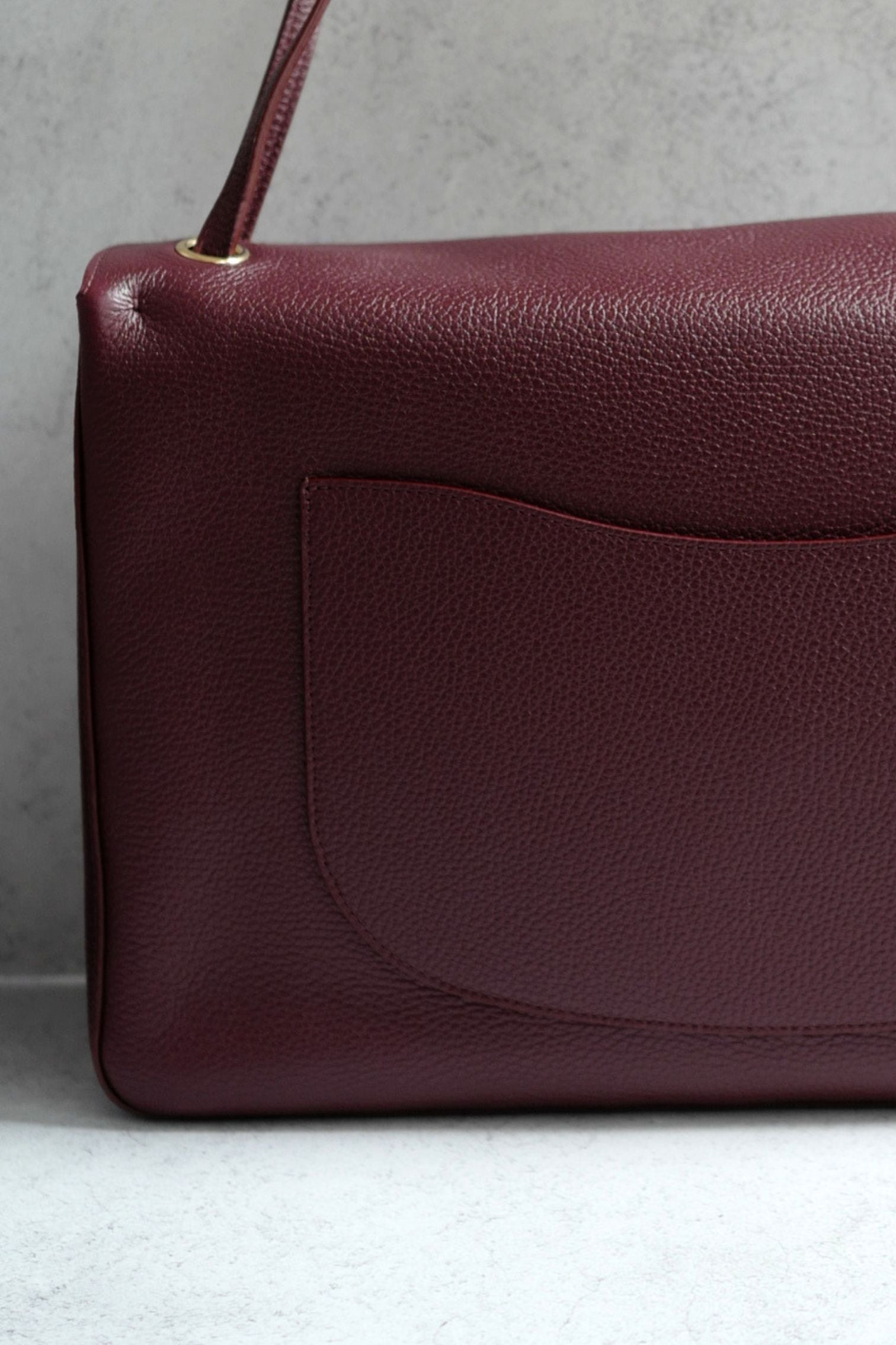 Chanel 26S Matthieu Blazy's Maxi 38 Flapbag Burgundy Grained Calfskin GHW