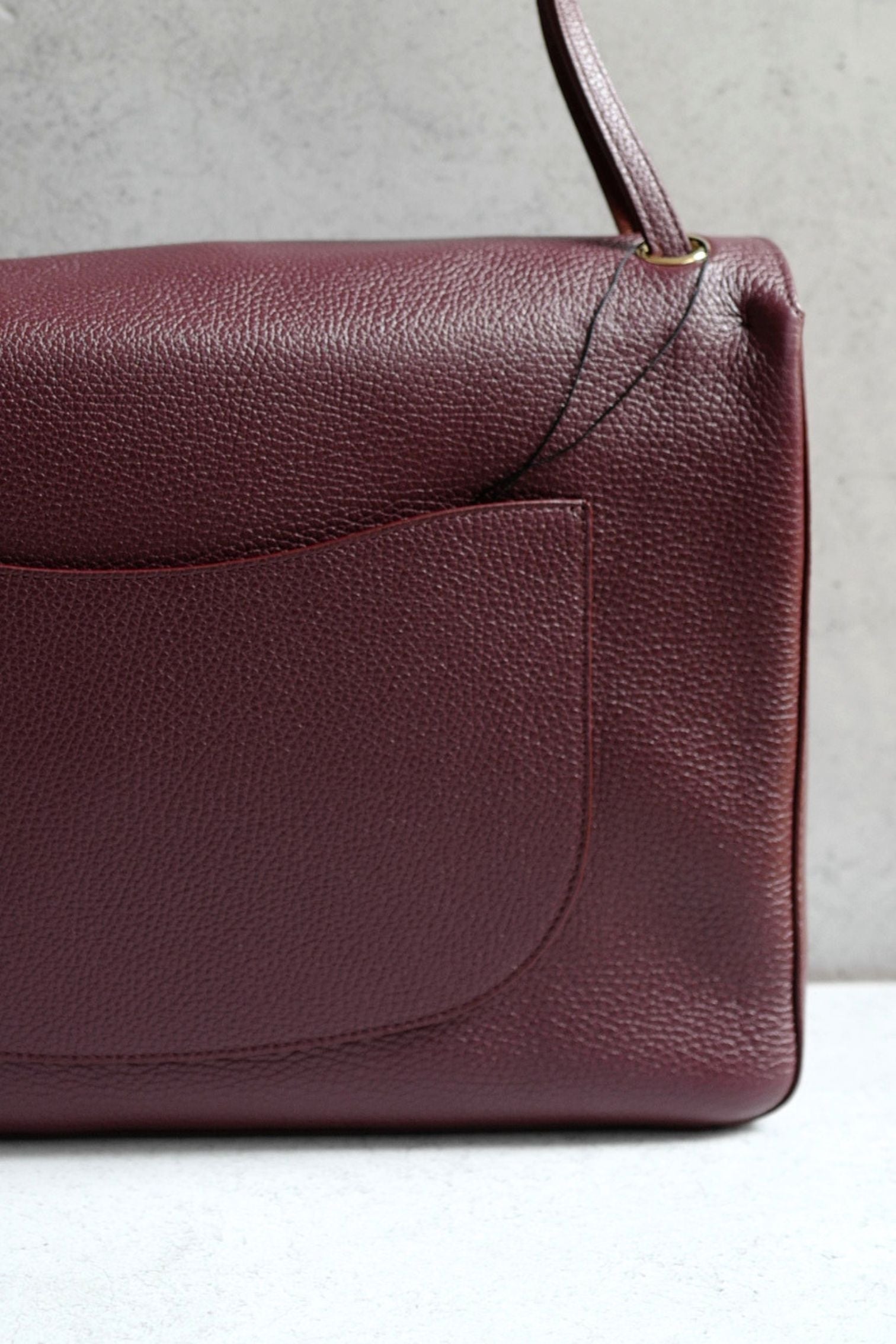 Chanel 26S Matthieu Blazy's Maxi 38 Flapbag Burgundy Grained Calfskin GHW