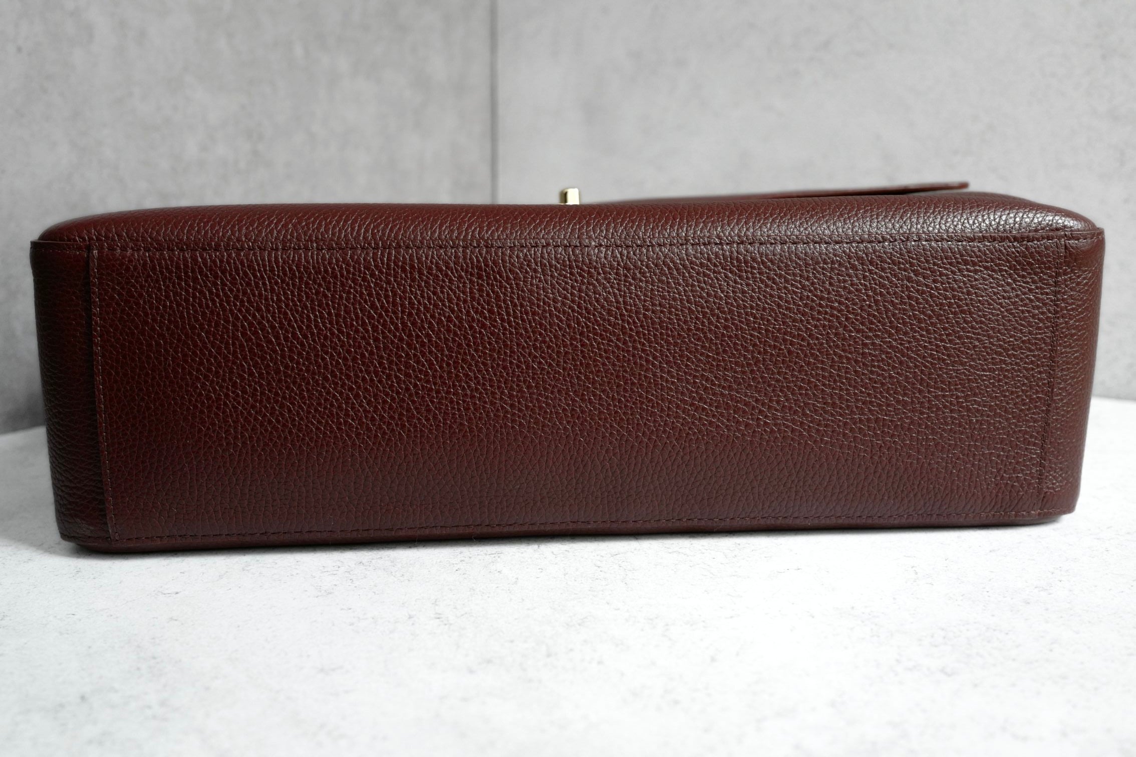 Chanel 26S Matthieu Blazy's Maxi 38 Flapbag Burgundy Grained Calfskin GHW