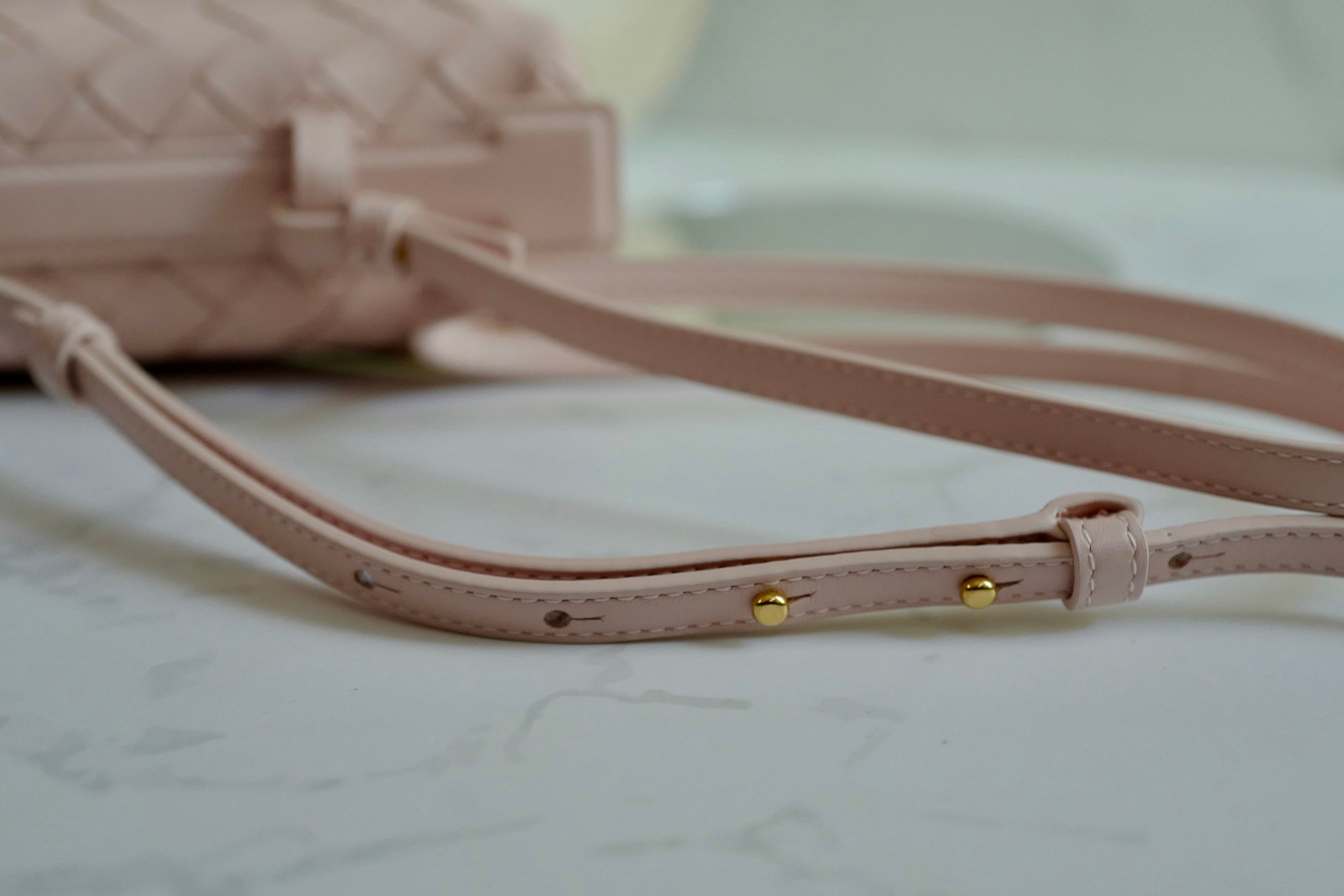 Bottega Veneta Bang Bang Vanity Bag in Cameo Pink NEW