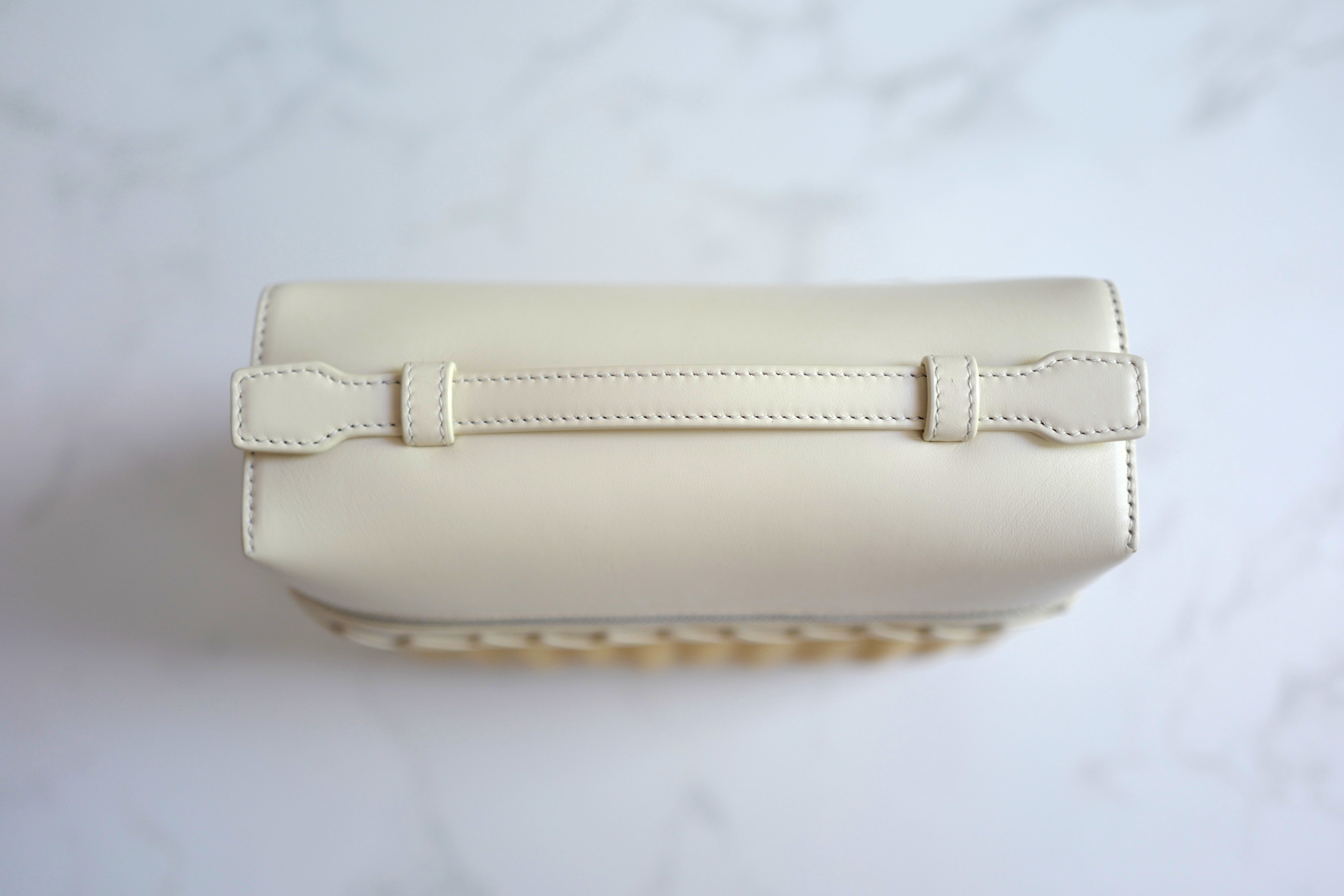 BNIB Loro Piana Extra Pocket L19 North-South Wicker Bag With Crossbody Strap