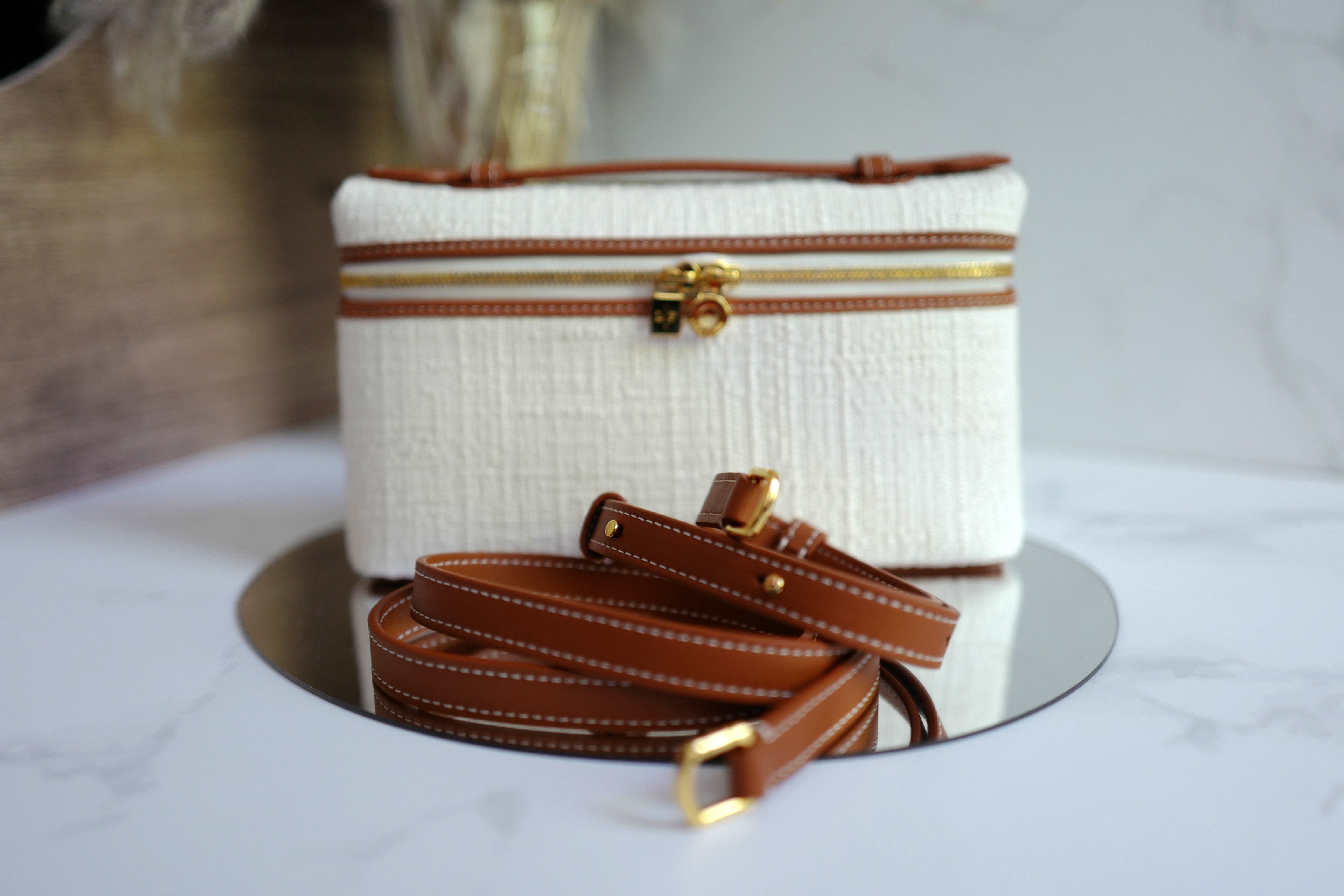 BNIB Loro Piana Extra Pocket L19 in Nougat/Warm Tan/Sun Gold GHW