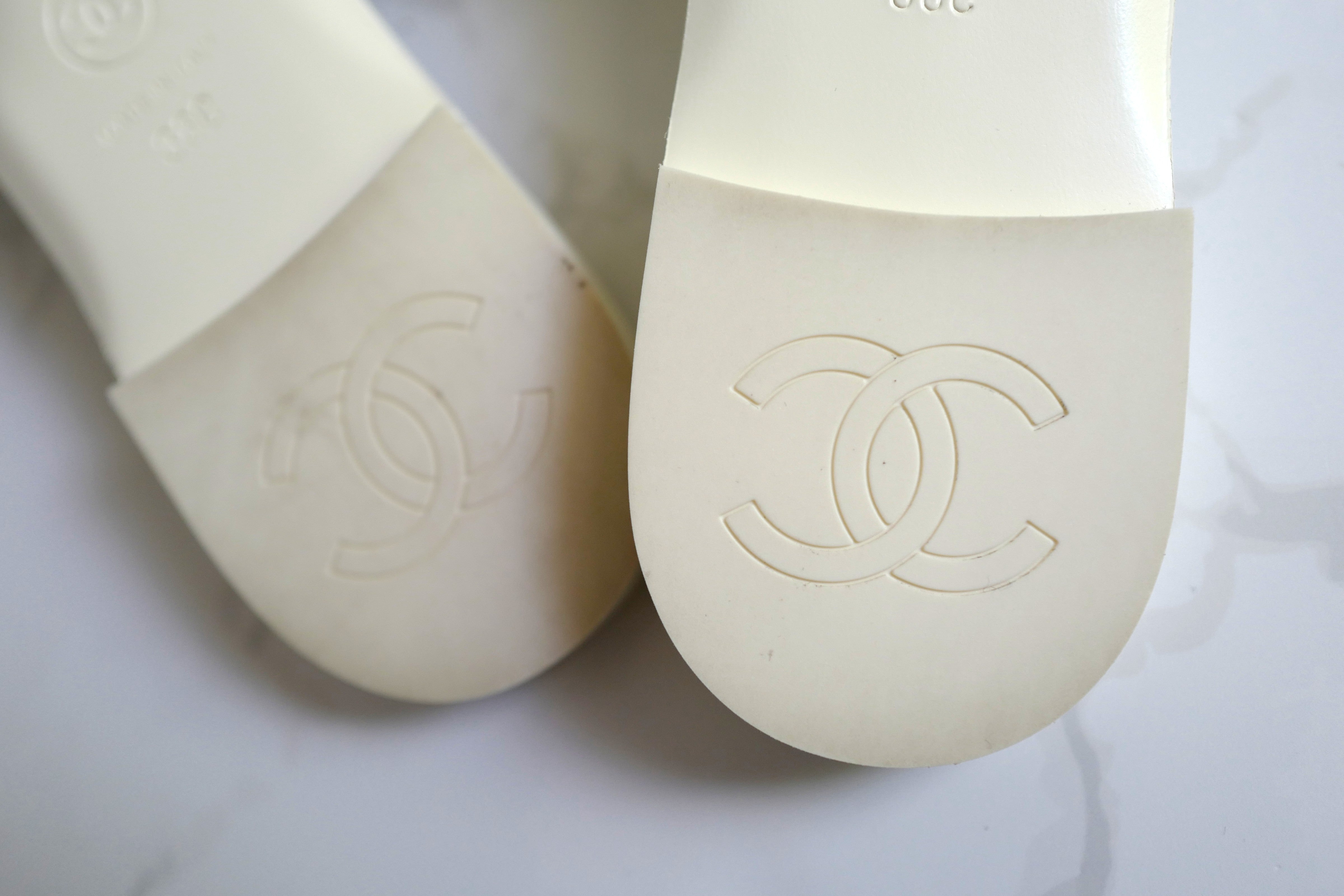 BNIB Chanel Spring Summer Collection 25S Mules Flat With Pearls - Size 38