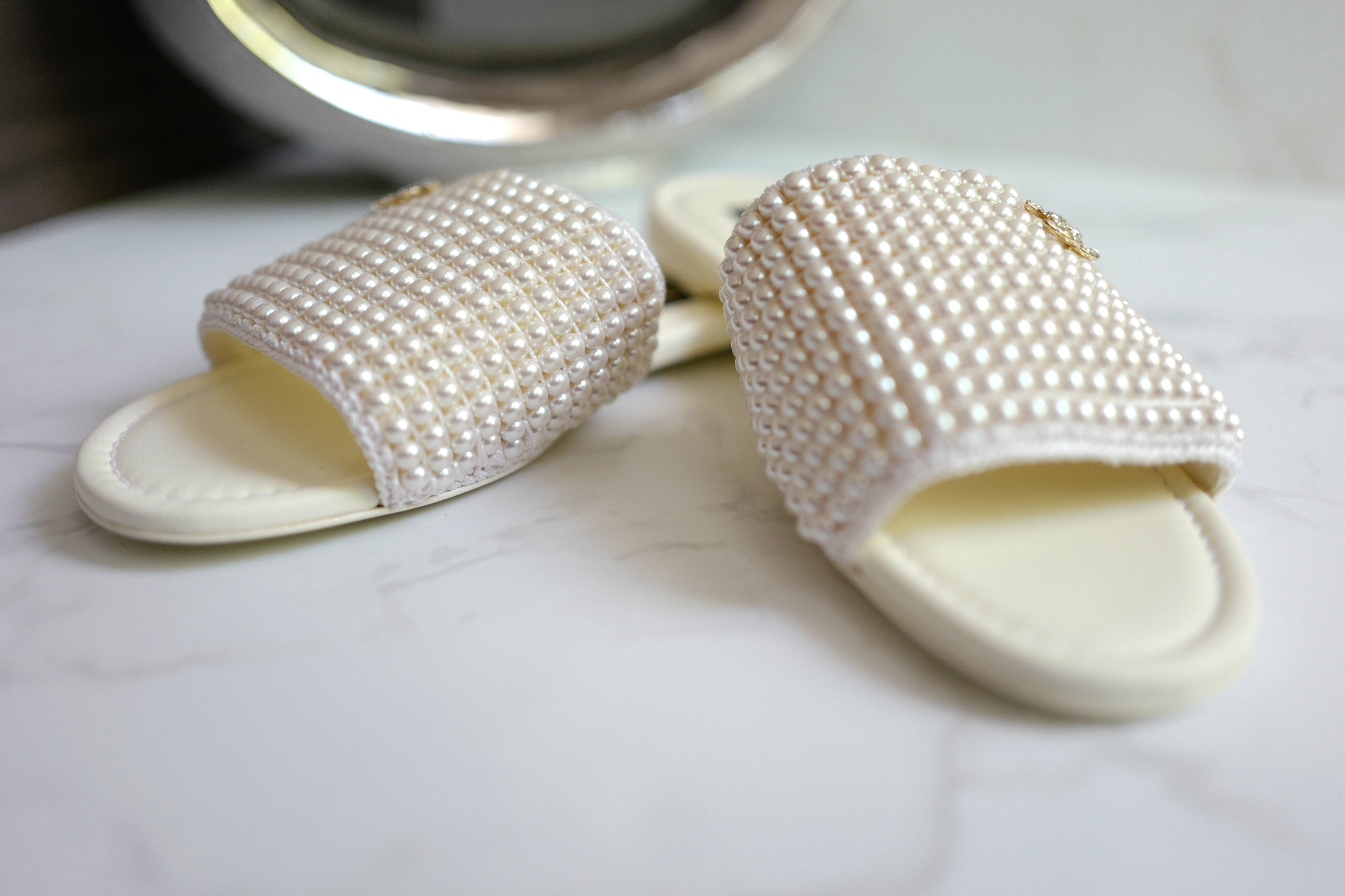 BNIB Chanel Spring Summer Collection 25S Mules Flat With Pearls - Size 38