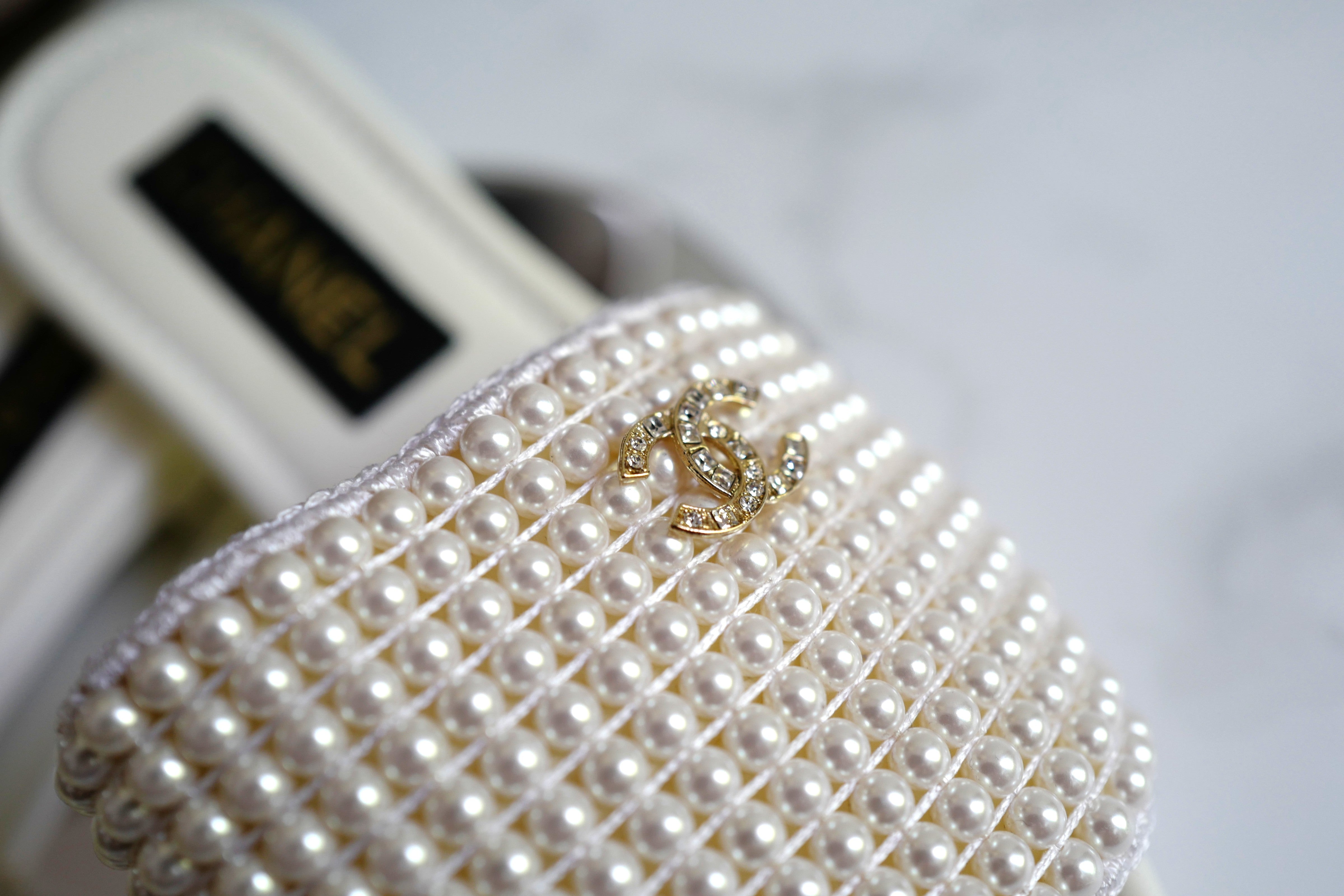 BNIB Chanel Spring Summer Collection 25S Mules Flat With Pearls - Size 38
