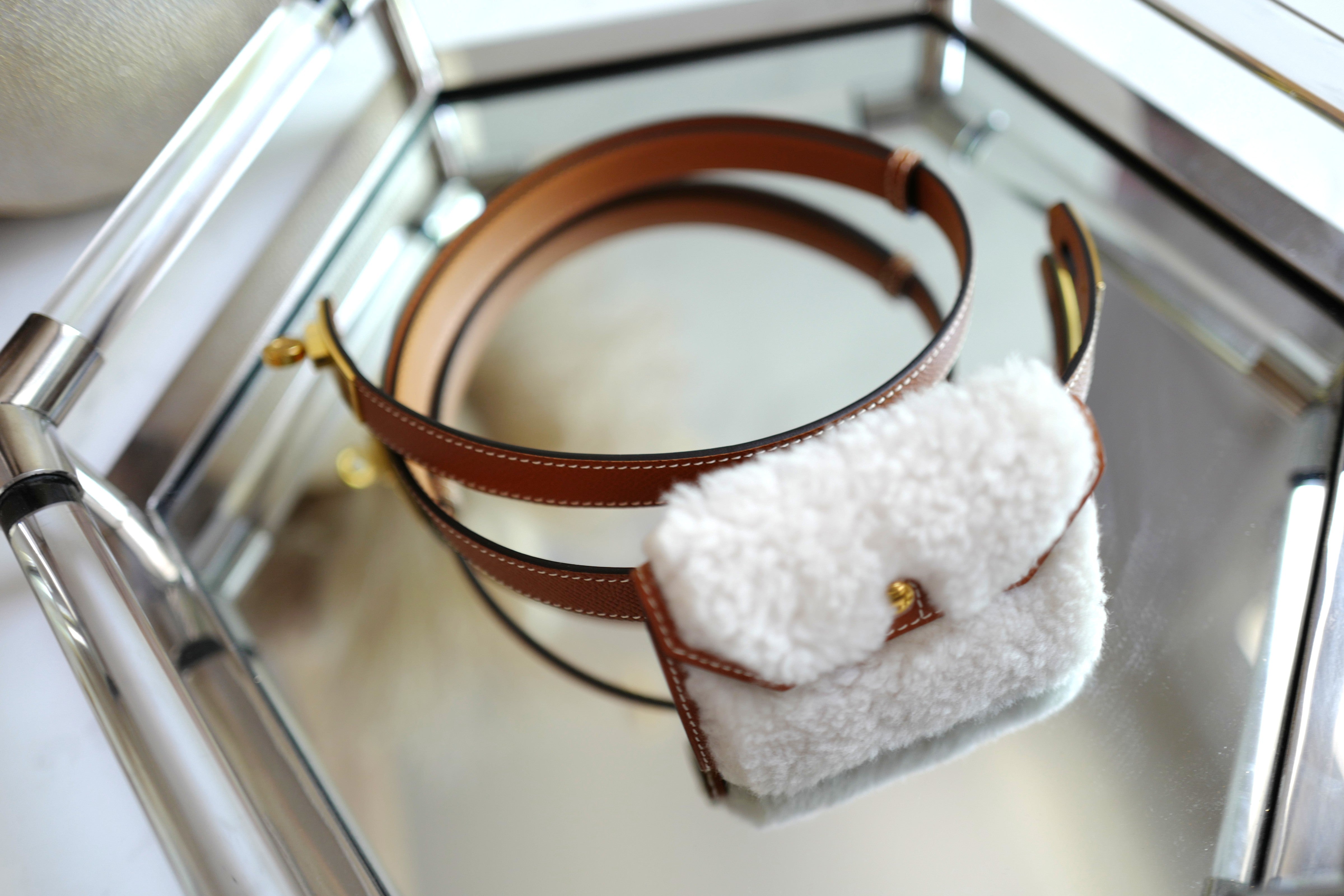 Brand NEW Hermès Kelly 18 Teddy Pocket in Gold / Ecru GHW W Stamp 2025